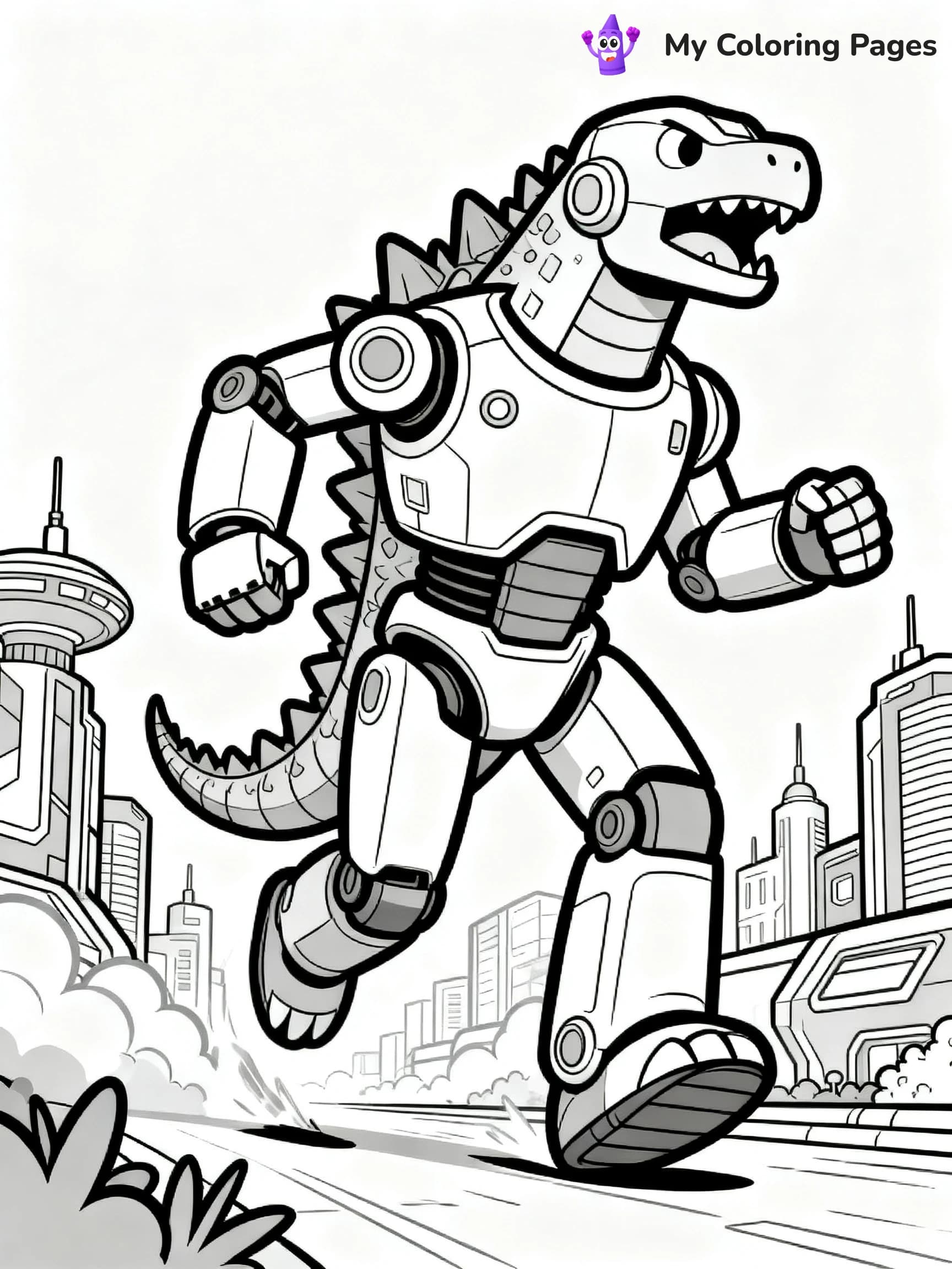 Robot Godzilla Coloring Pages - 2