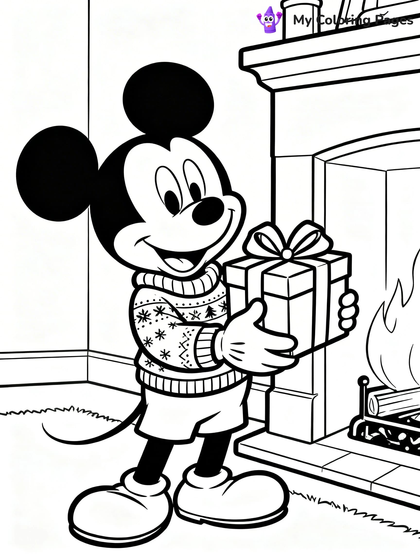 Mickey Mouse Christmas Coloring Pages - 18