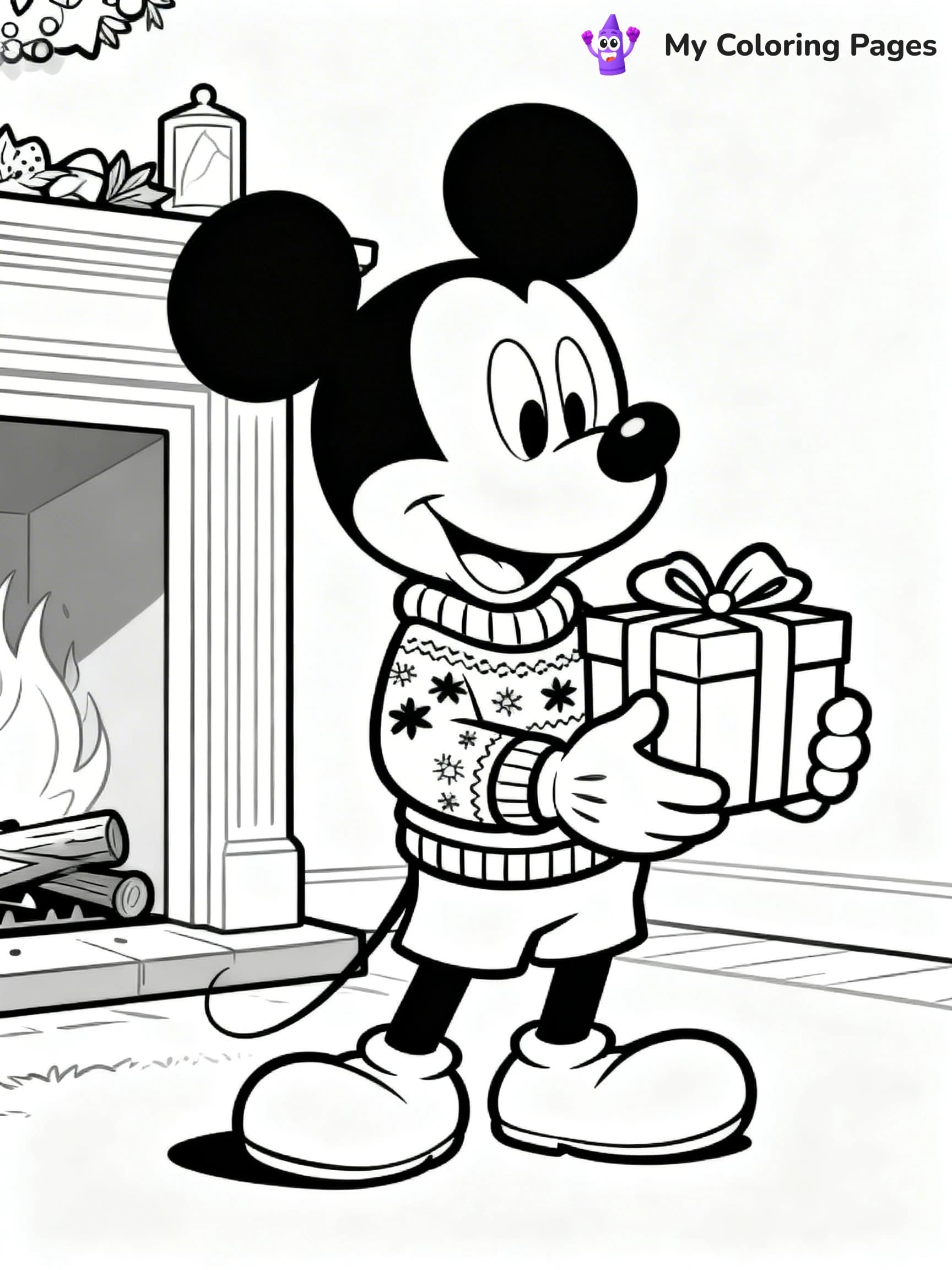 Mickey Mouse Christmas Coloring Pages - 17
