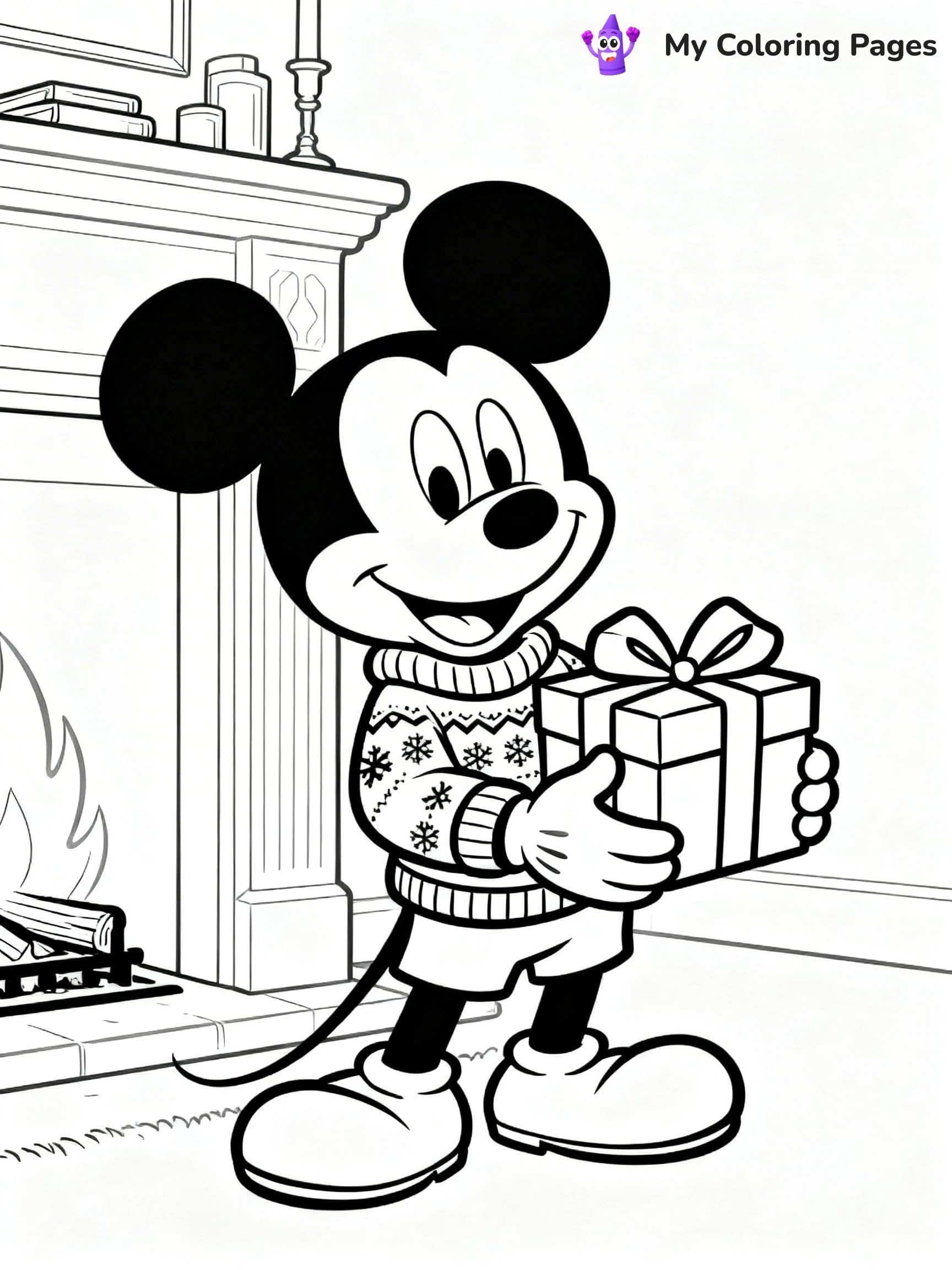 Mickey Mouse Christmas Coloring Pages - 15