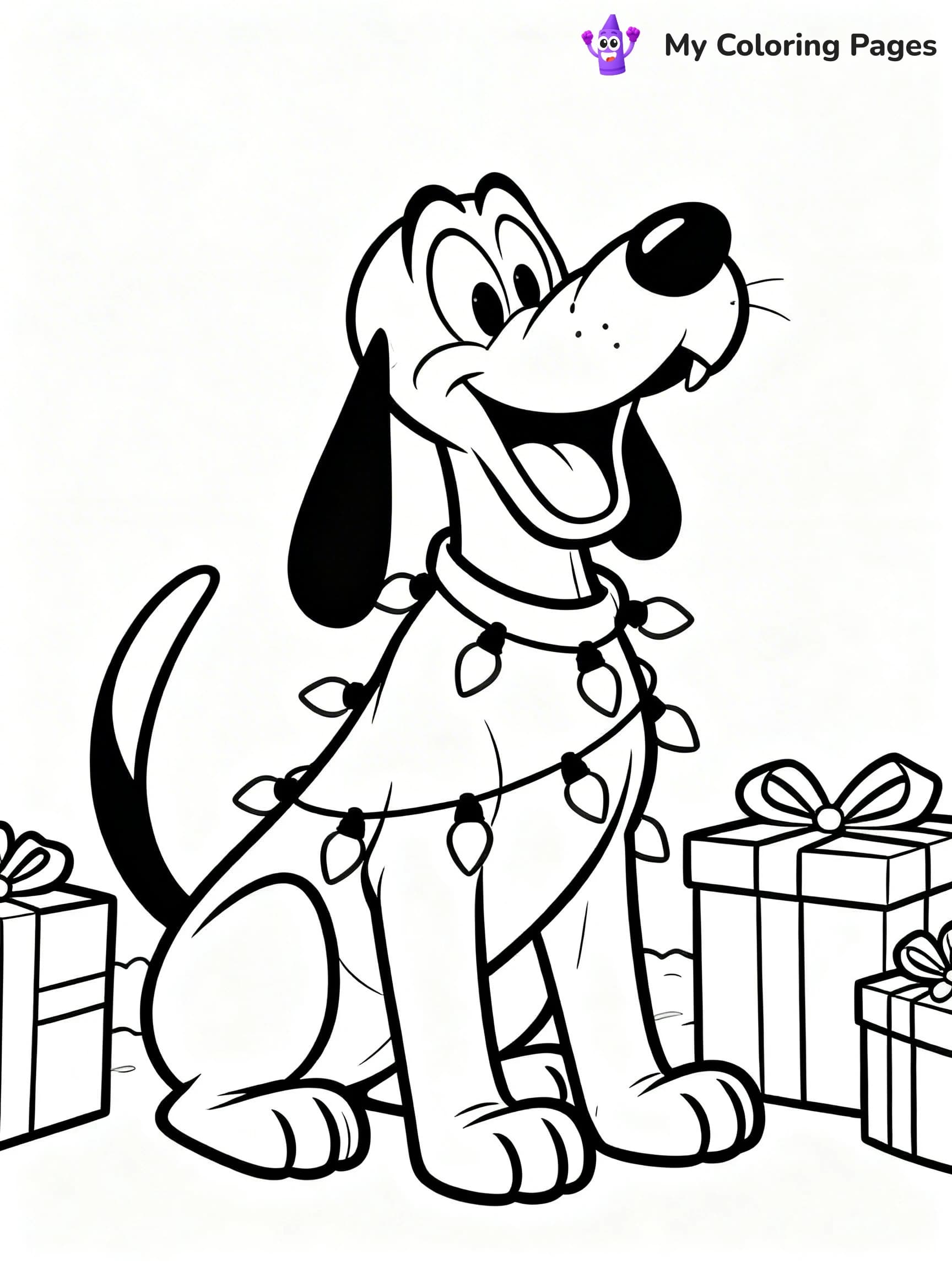 Mickey Mouse Christmas Coloring Pages - 7
