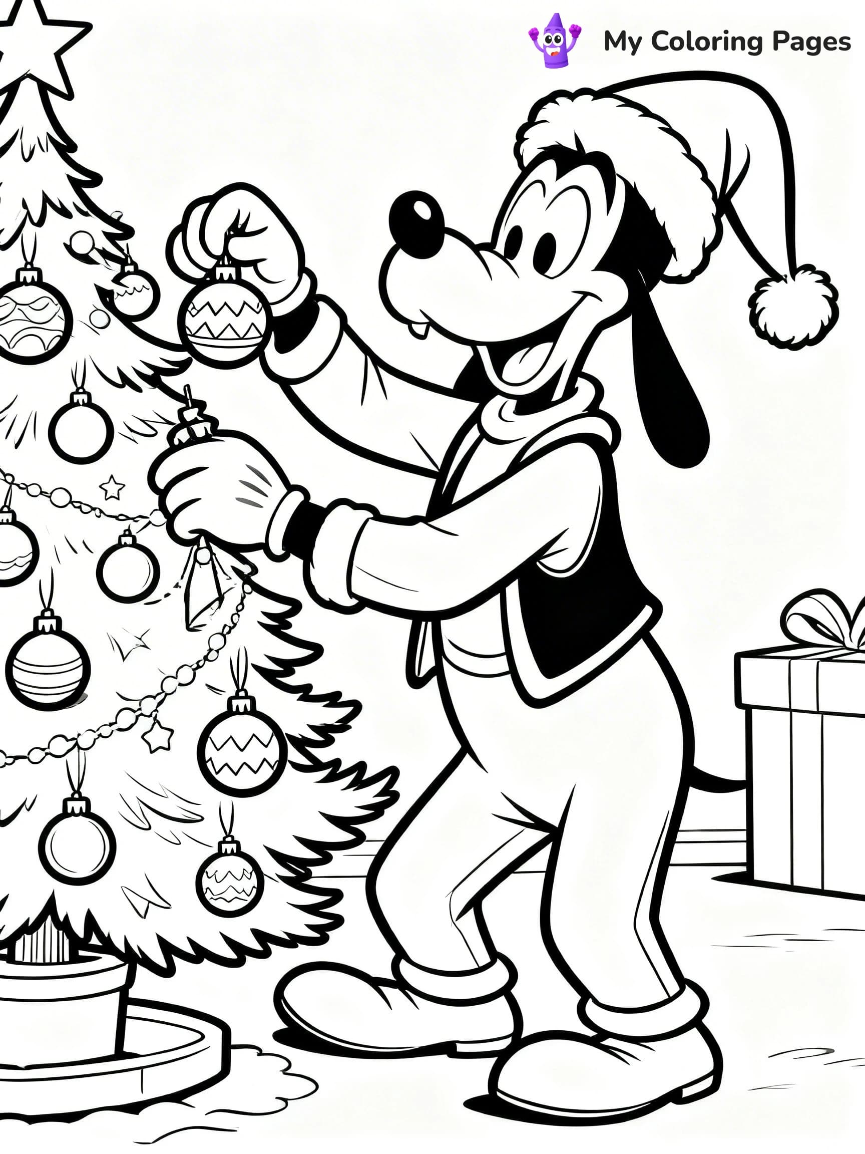 Mickey Mouse Christmas Coloring Pages - 5