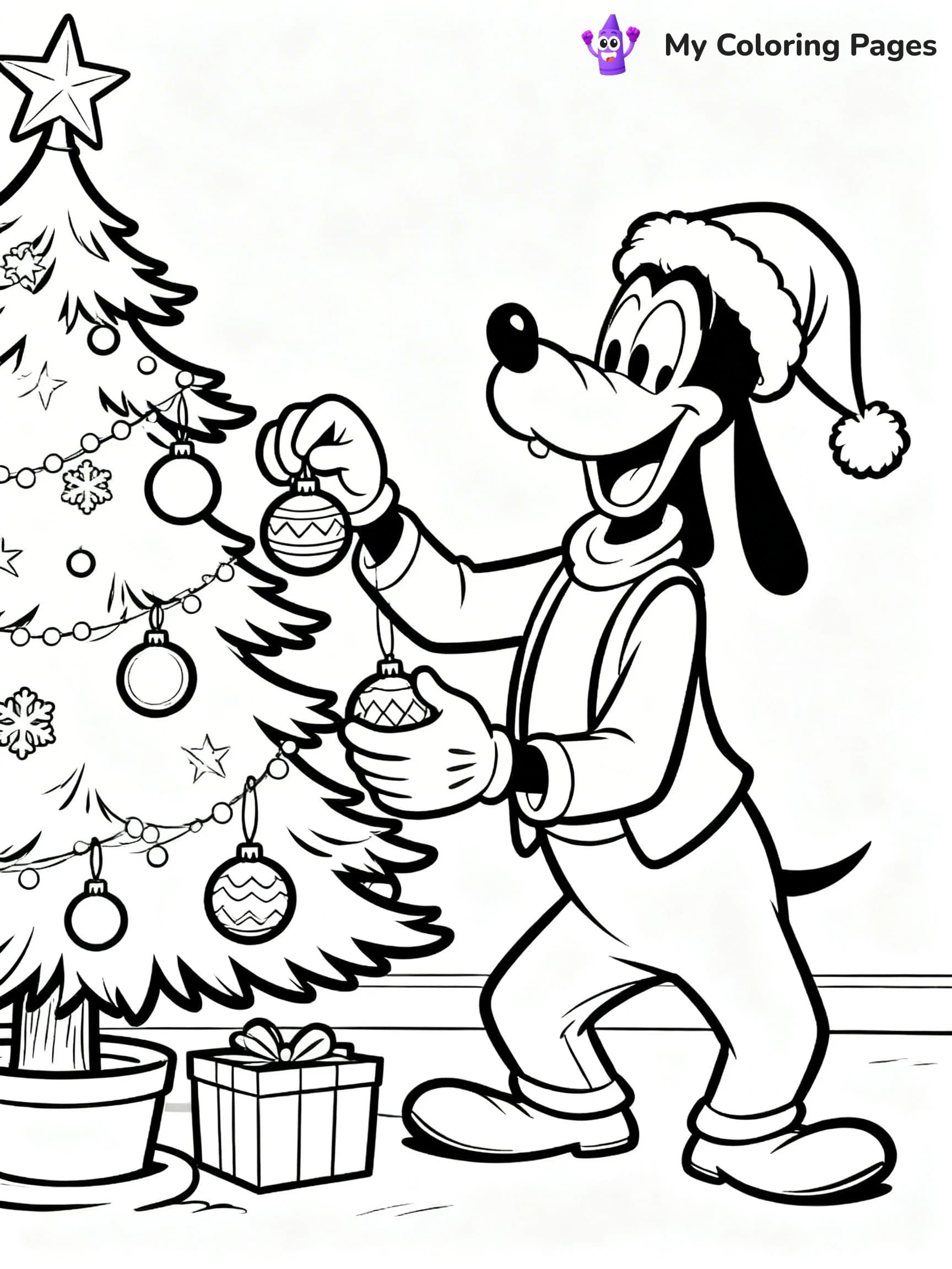 Mickey Mouse Christmas Coloring Pages - 4