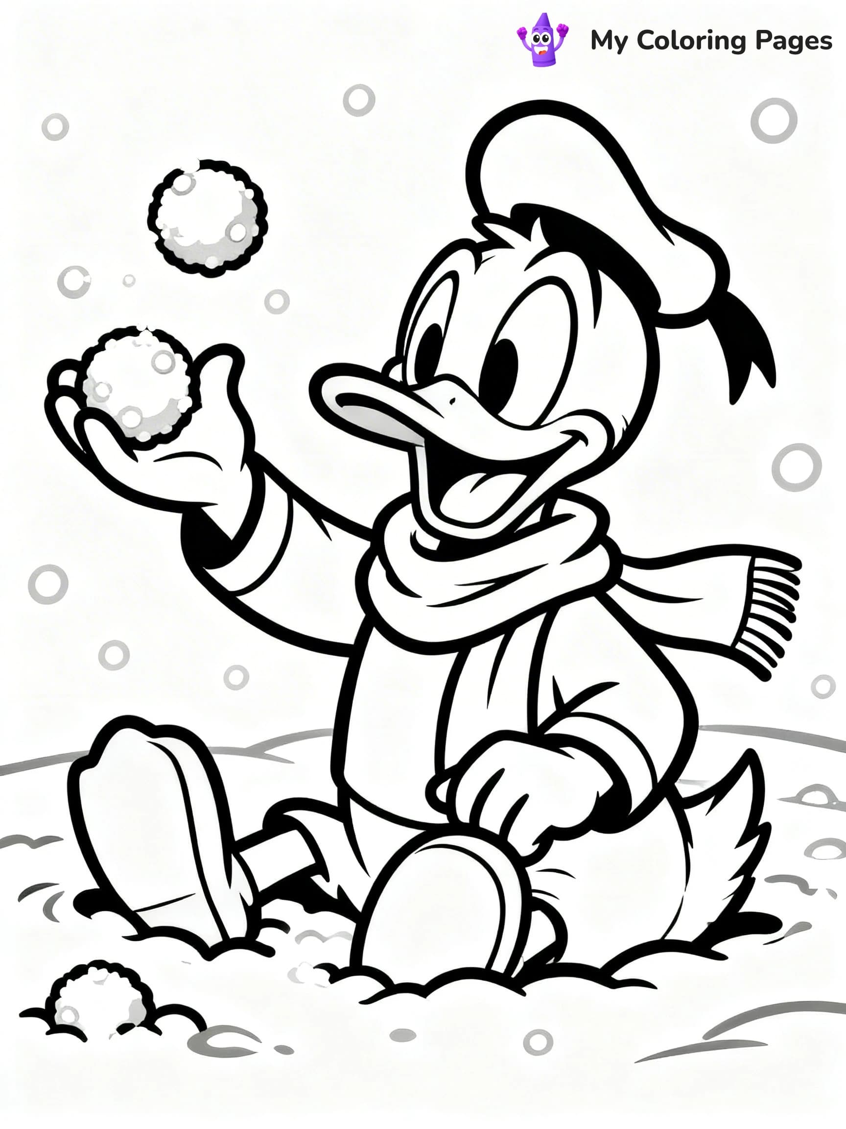 Mickey Mouse Christmas Coloring Pages - 1