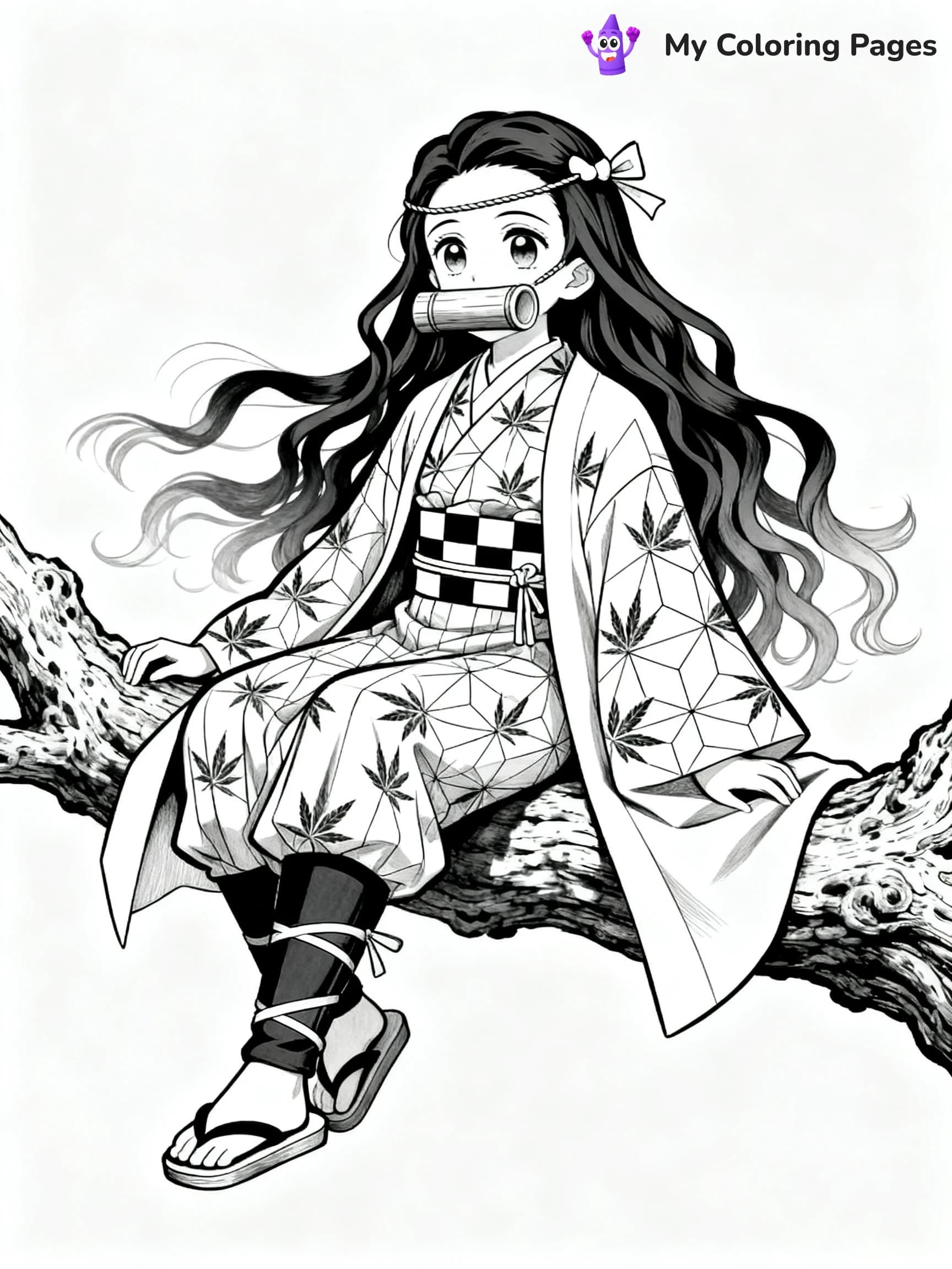 Nezuko And Tanjiro Coloring Pages - 23