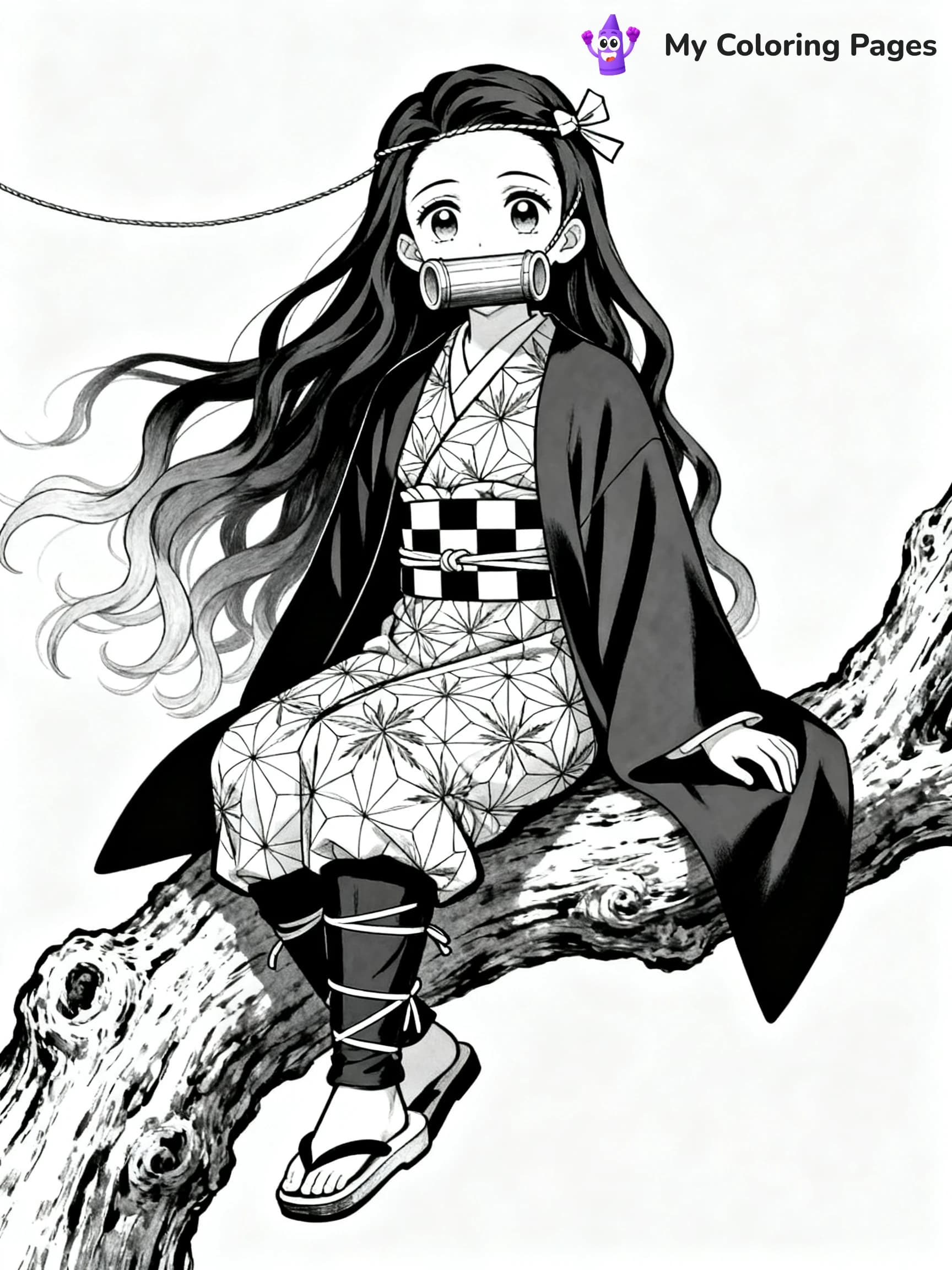 Nezuko And Tanjiro Coloring Pages - 22