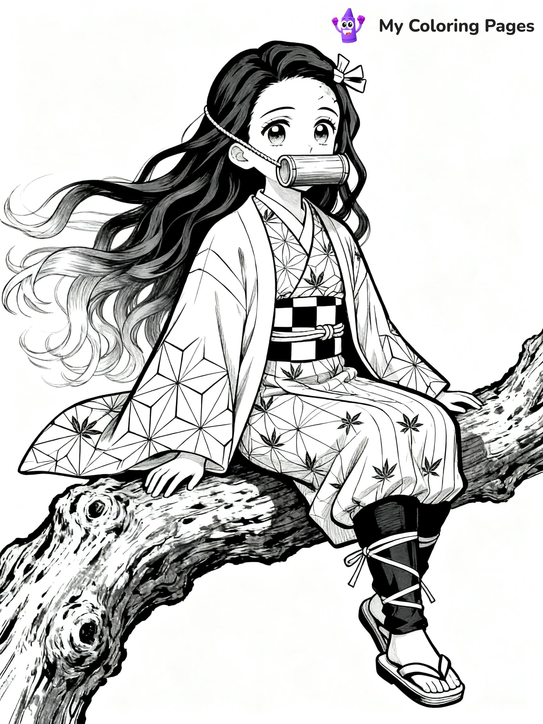 Nezuko And Tanjiro Coloring Pages - 21