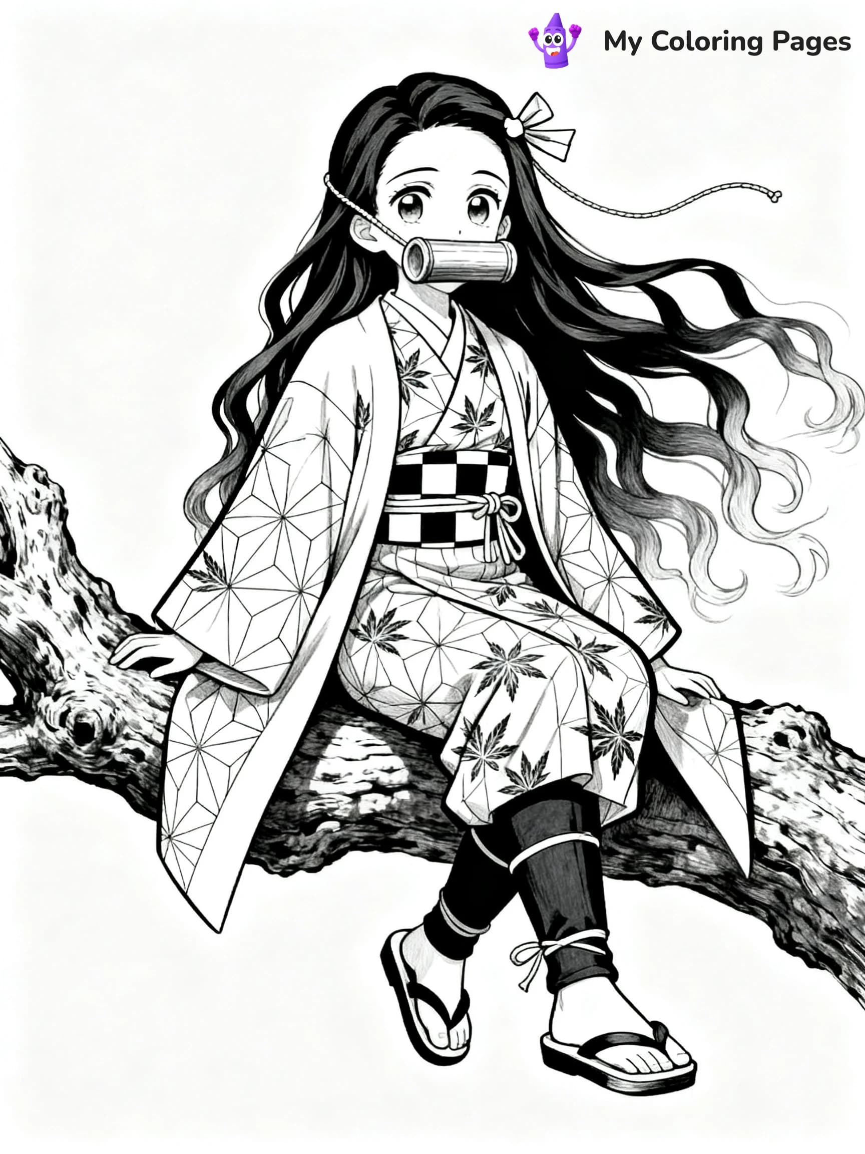 Nezuko And Tanjiro Coloring Pages - 20