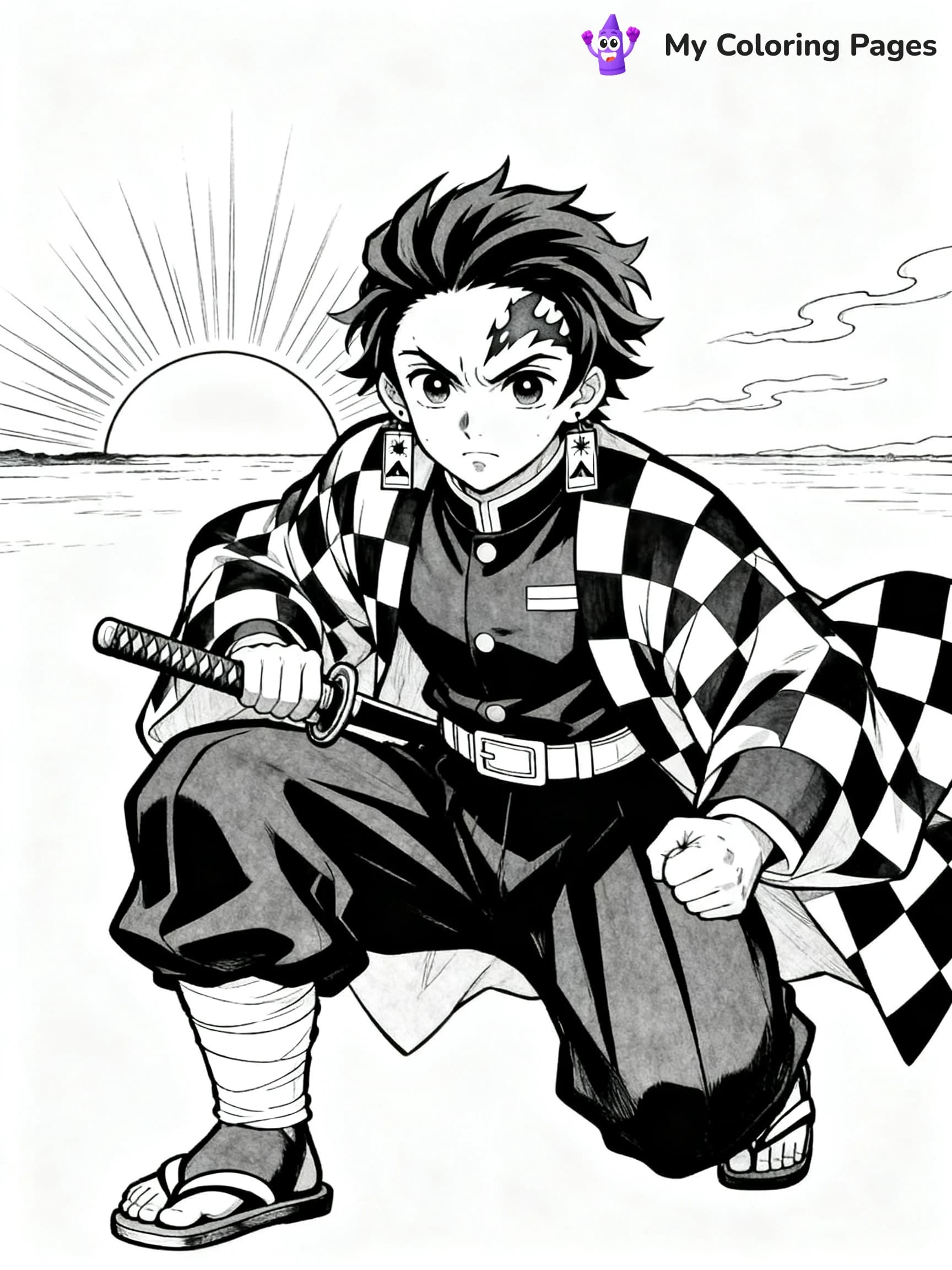 Nezuko And Tanjiro Coloring Pages - 15