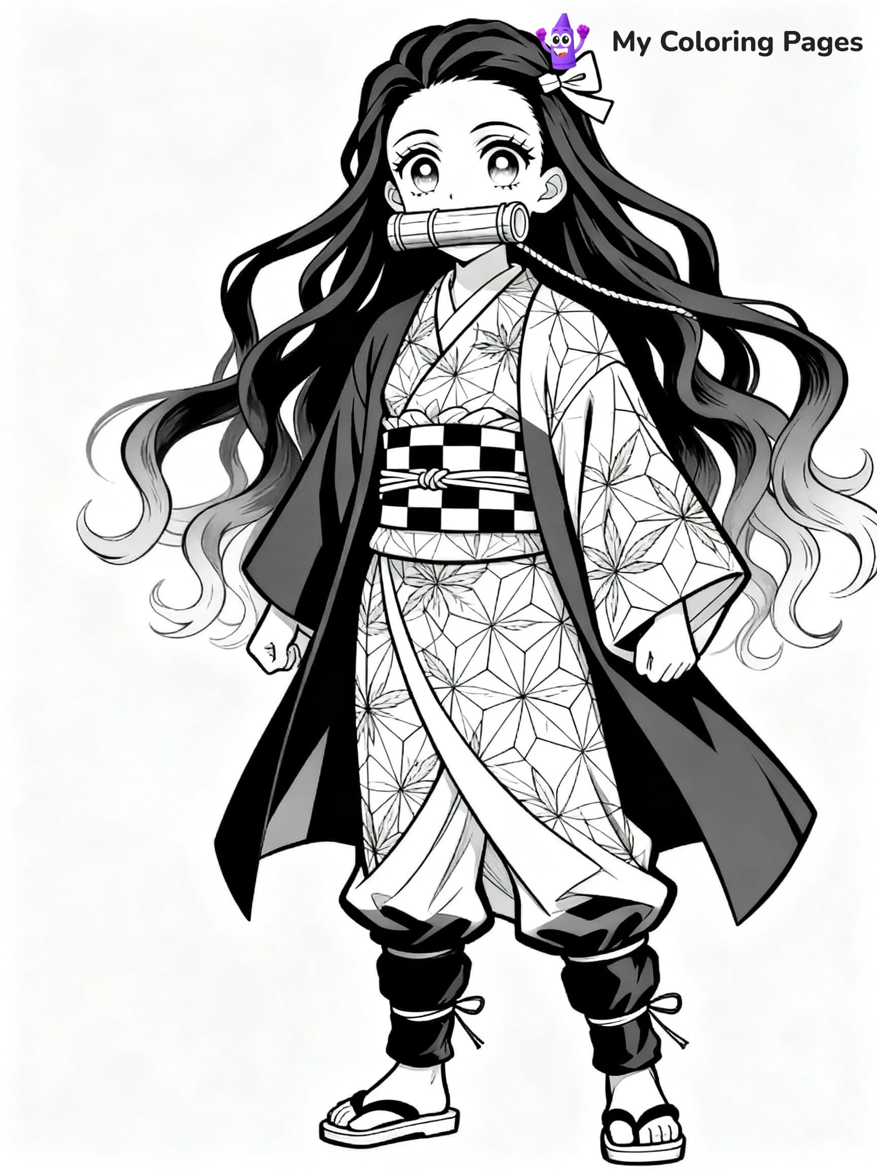 Nezuko And Tanjiro Coloring Pages - 12