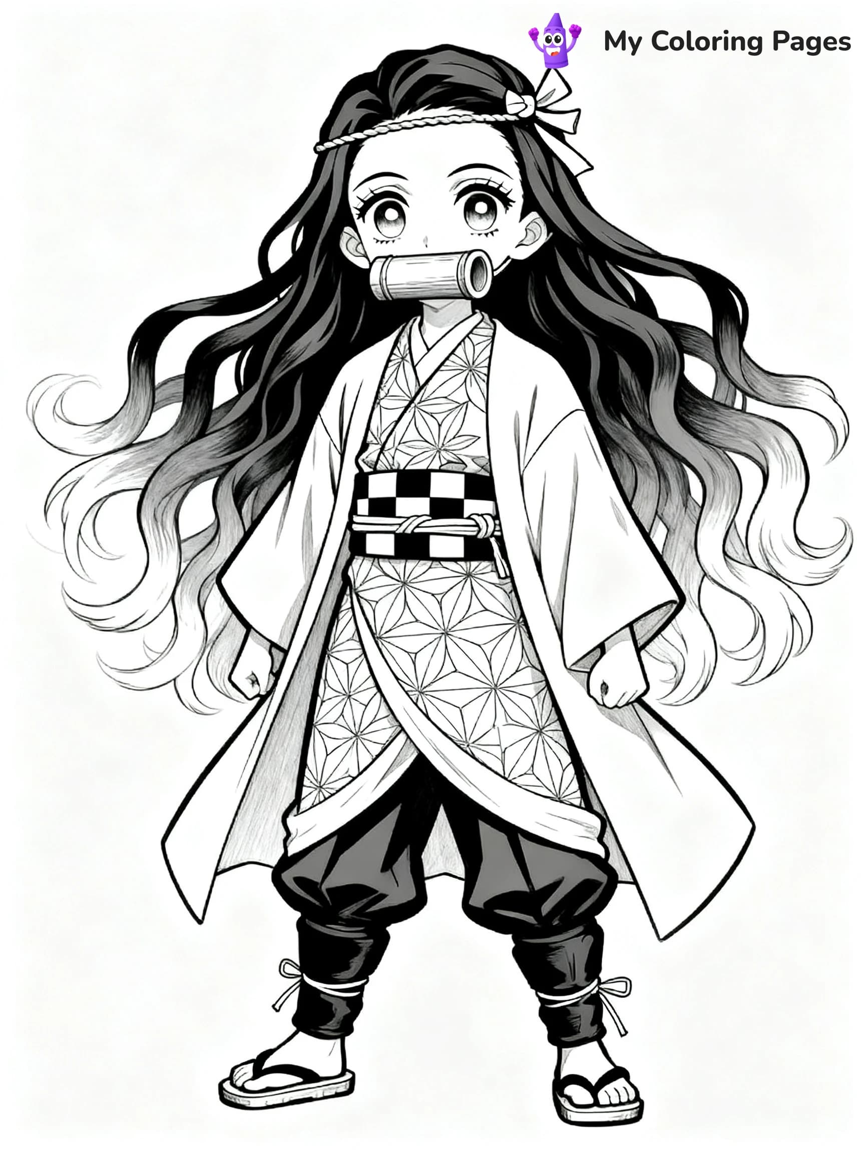 Nezuko And Tanjiro Coloring Pages - 10