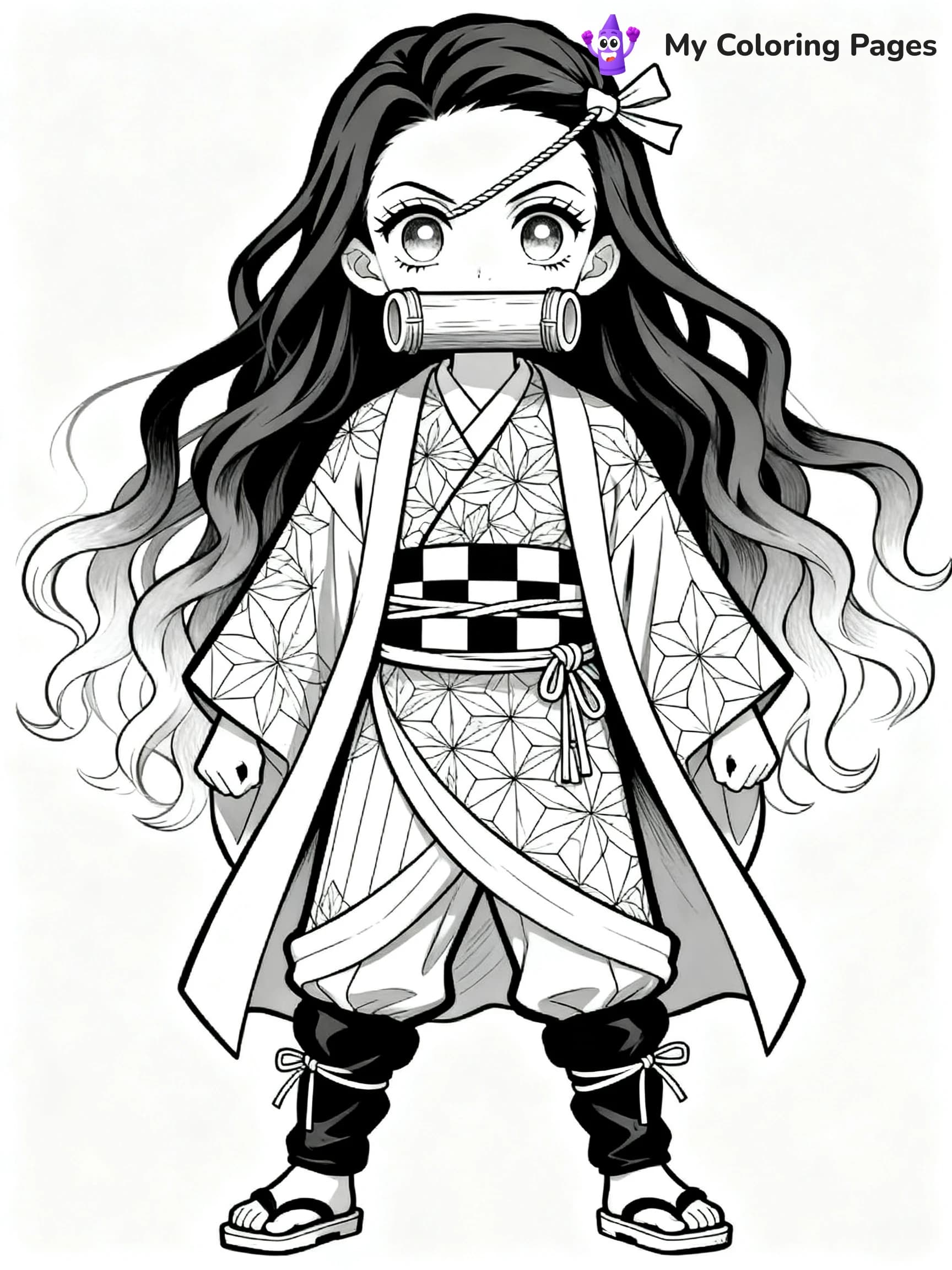 Nezuko And Tanjiro Coloring Pages - 9