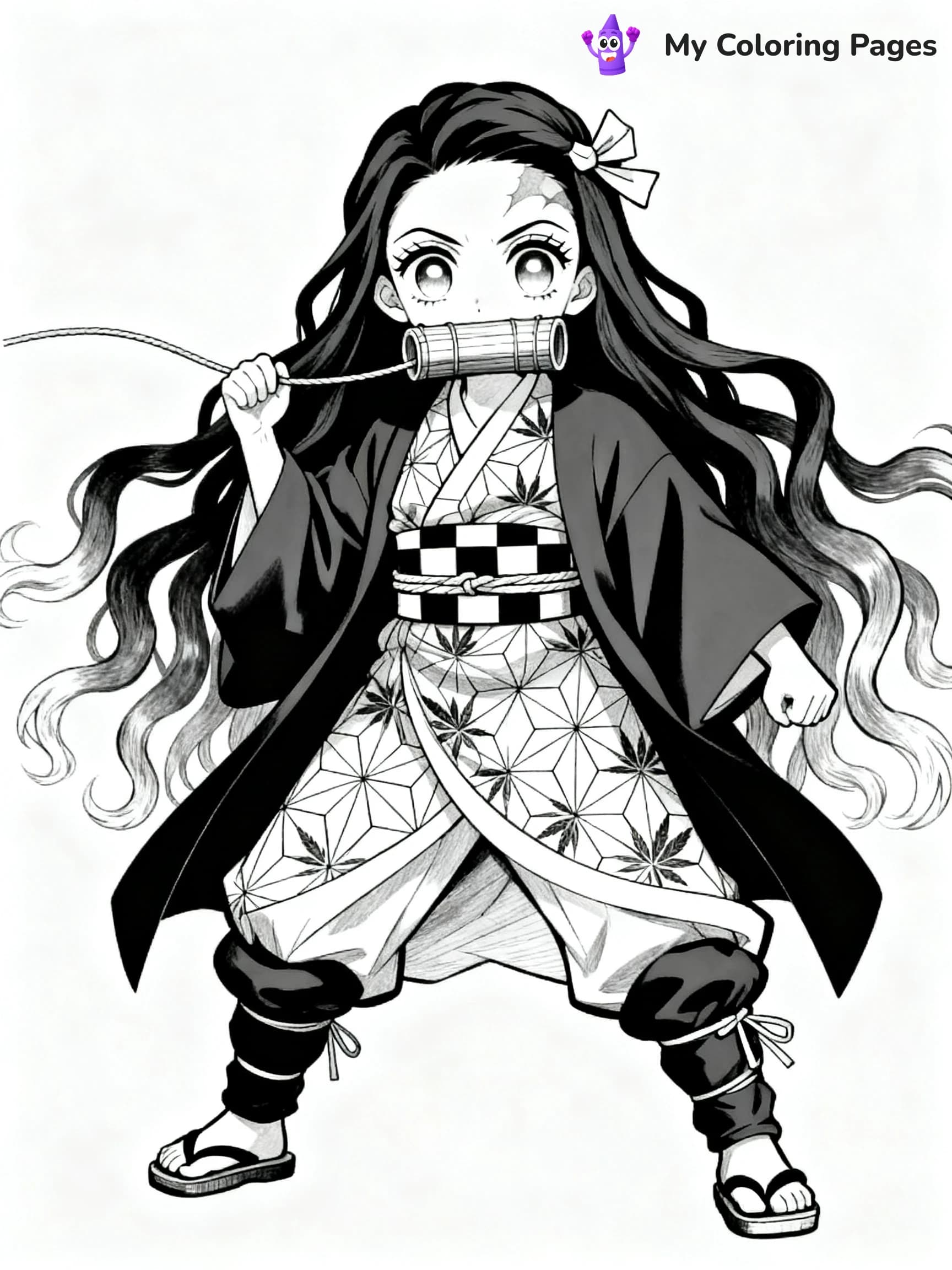 Nezuko And Tanjiro Coloring Pages - 8