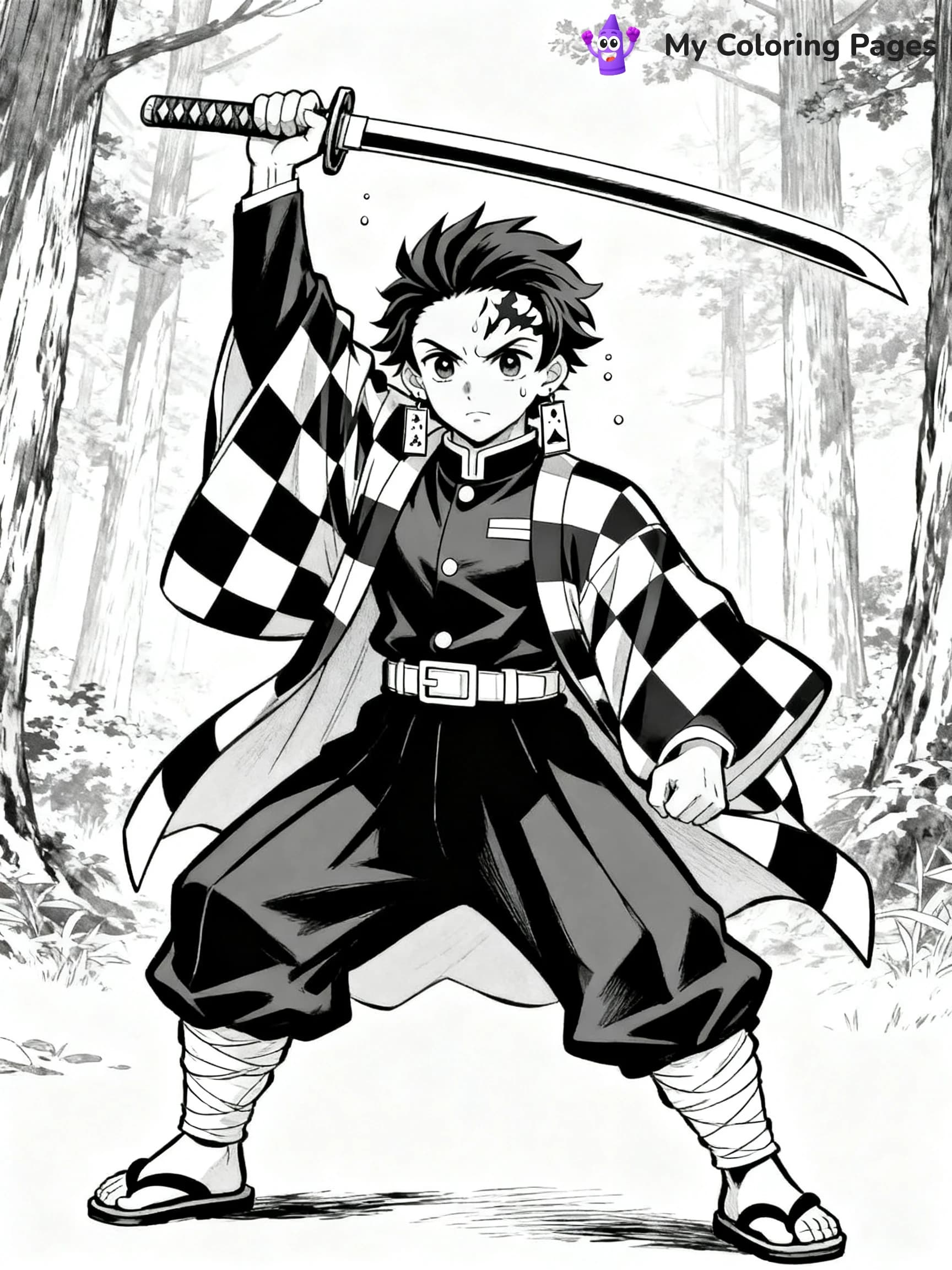 Nezuko And Tanjiro Coloring Pages - 6
