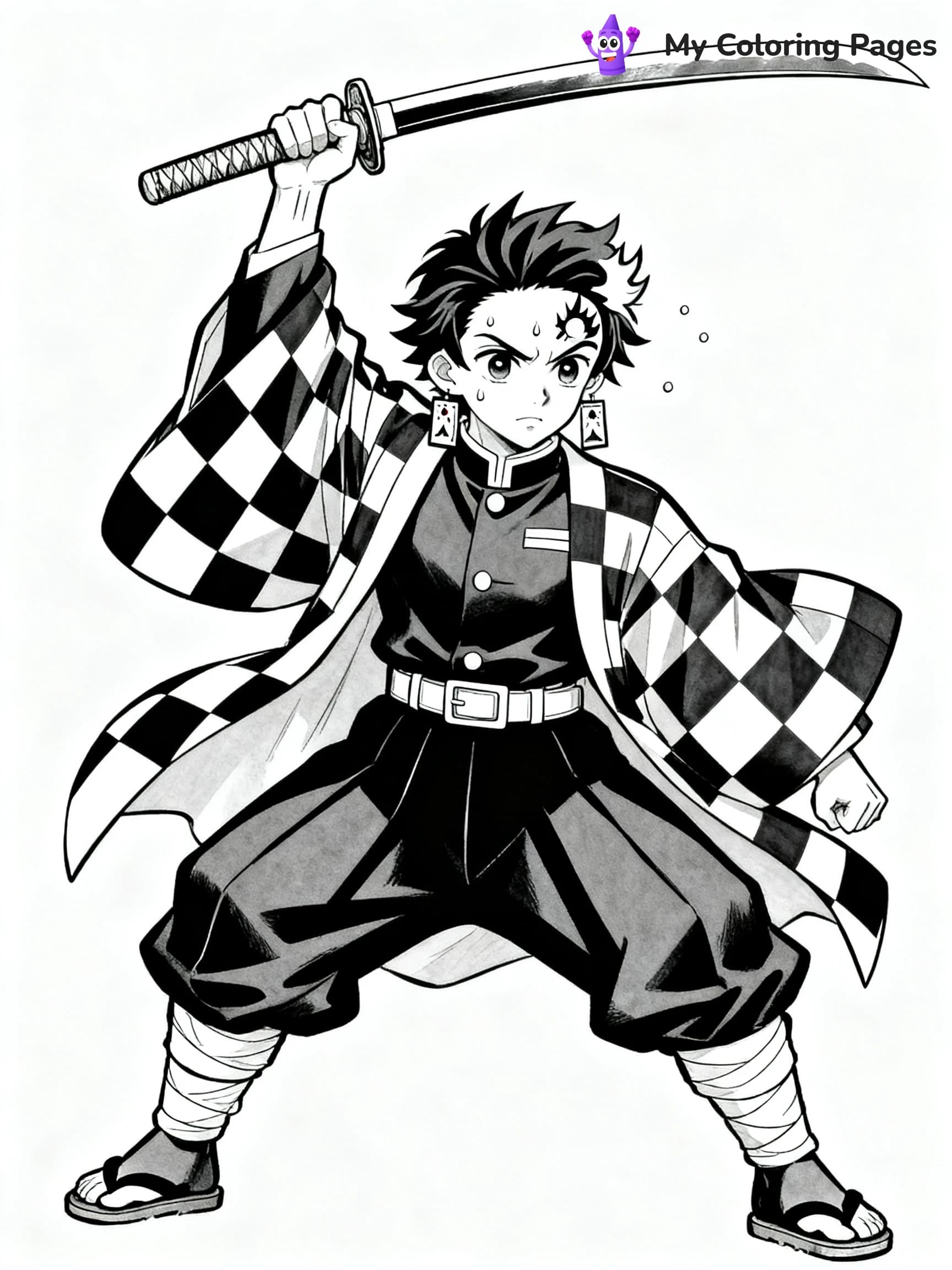 Nezuko And Tanjiro Coloring Pages - 5