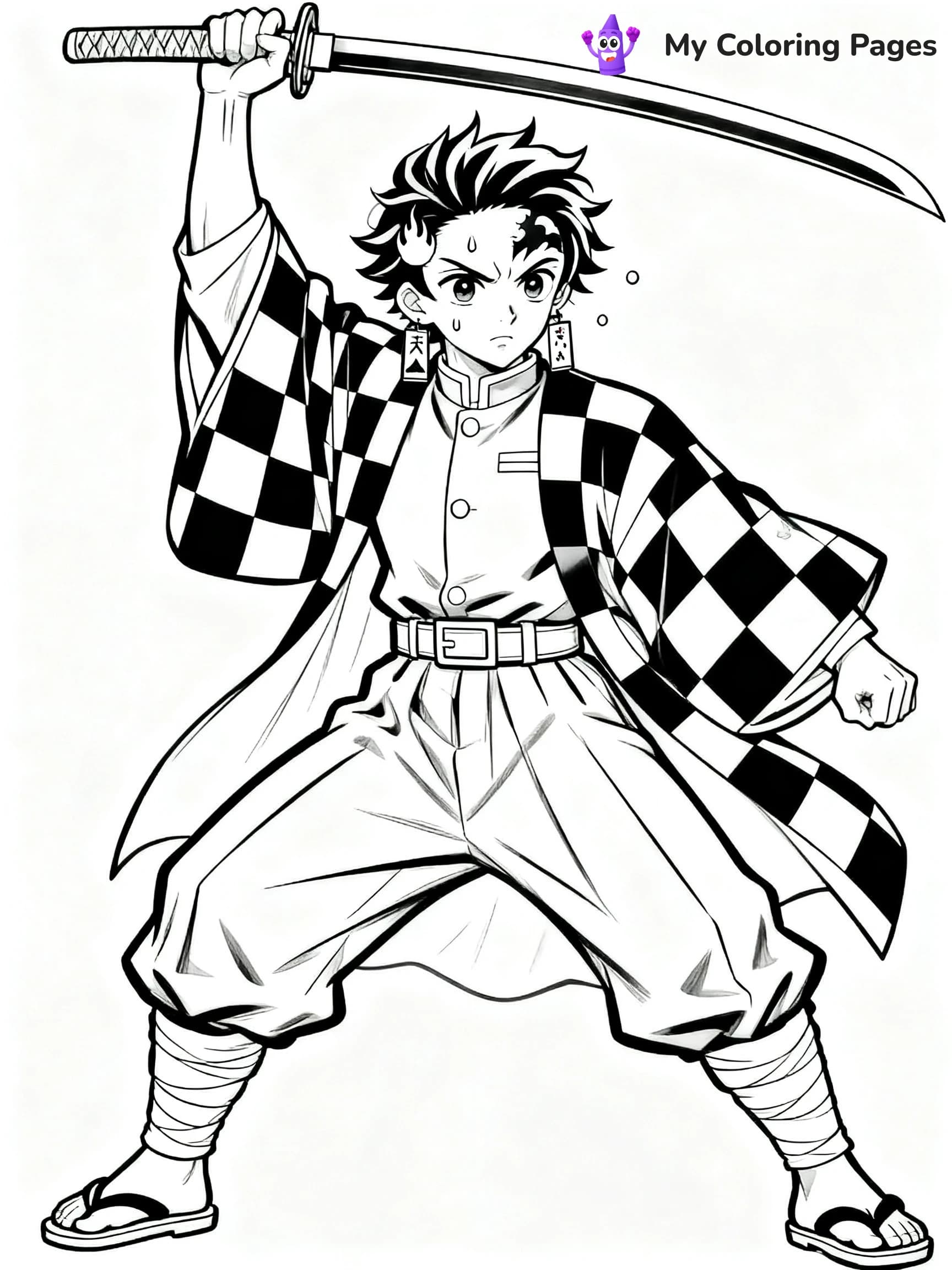 Nezuko And Tanjiro Coloring Pages - 2