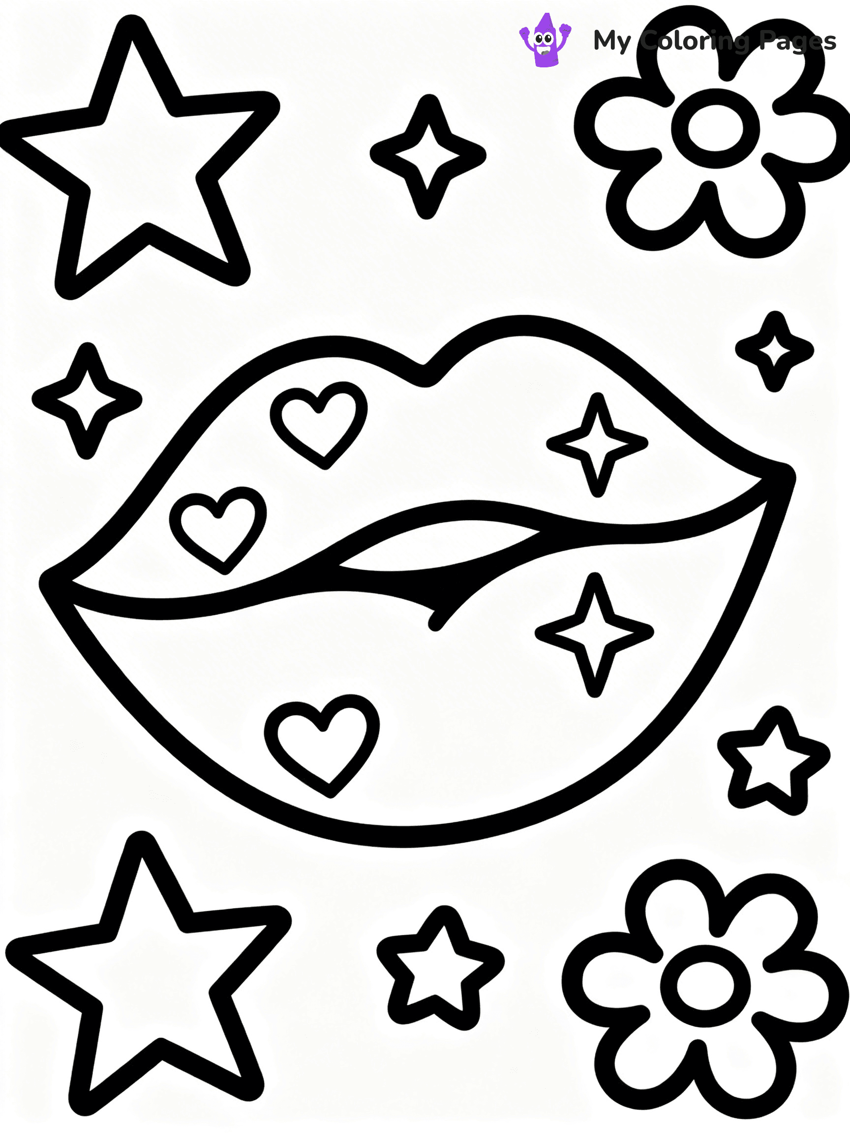 Lip Coloring Pages - 24