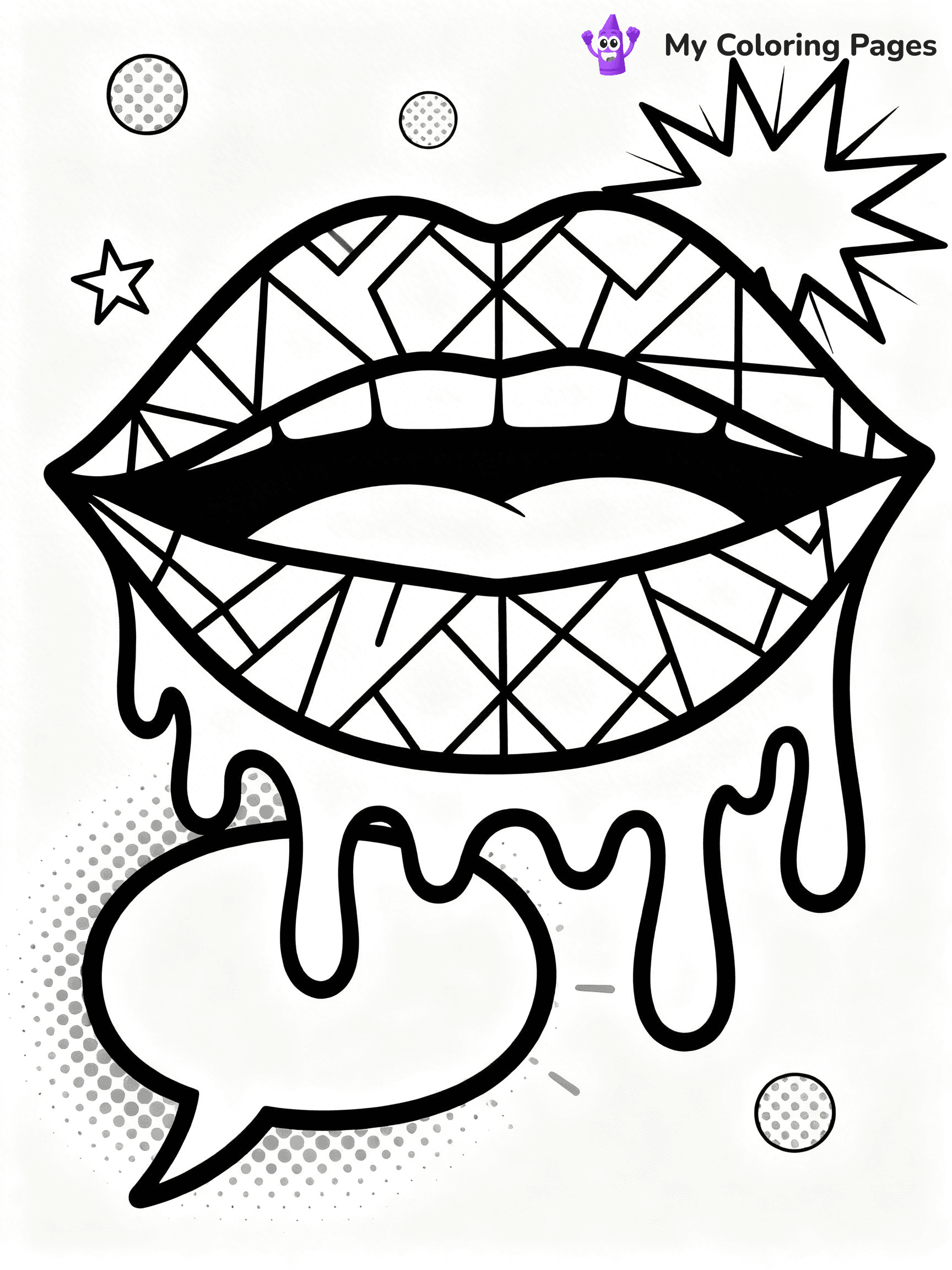 Lip Coloring Pages - 23