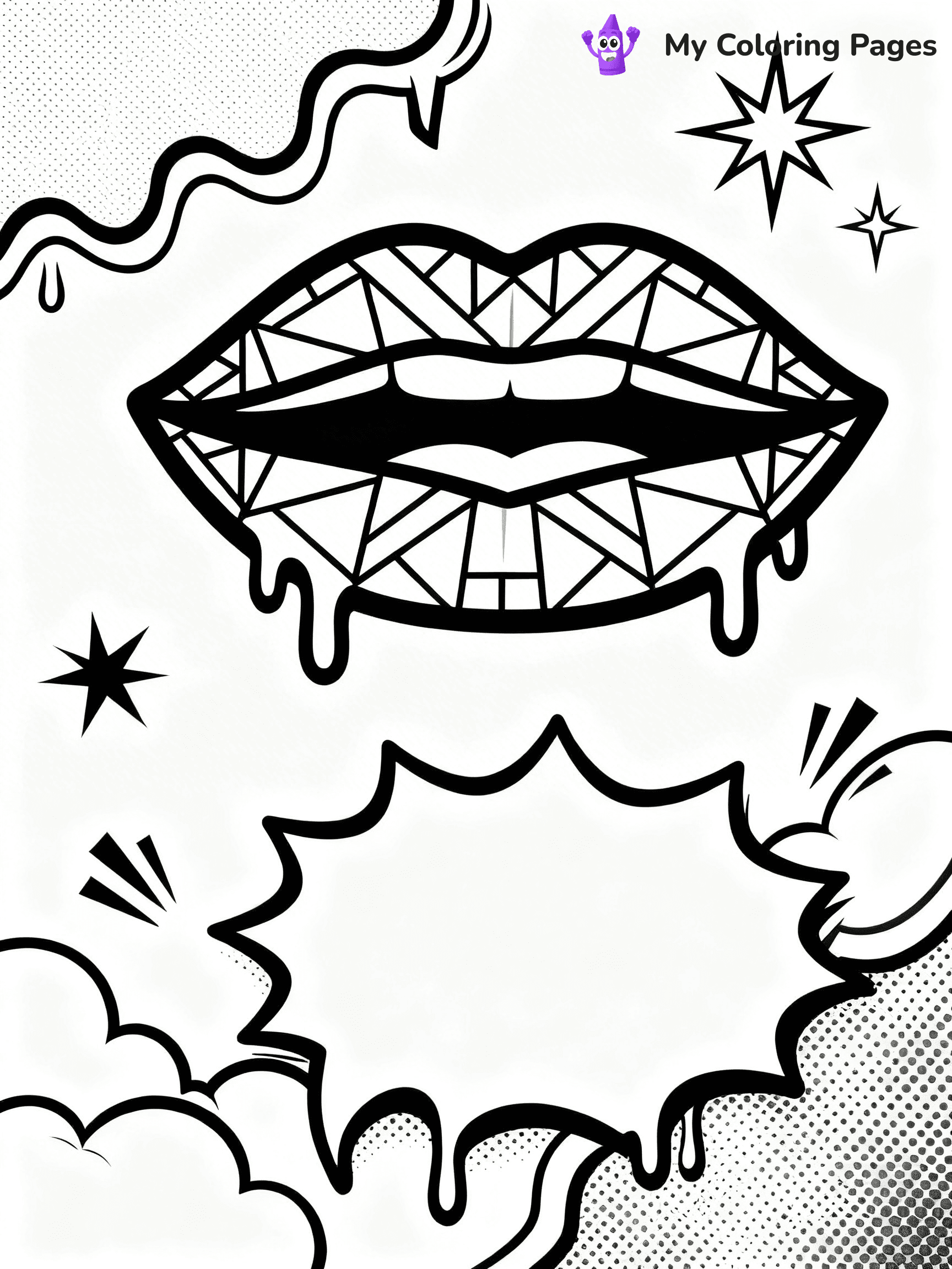 Lip Coloring Pages - 22