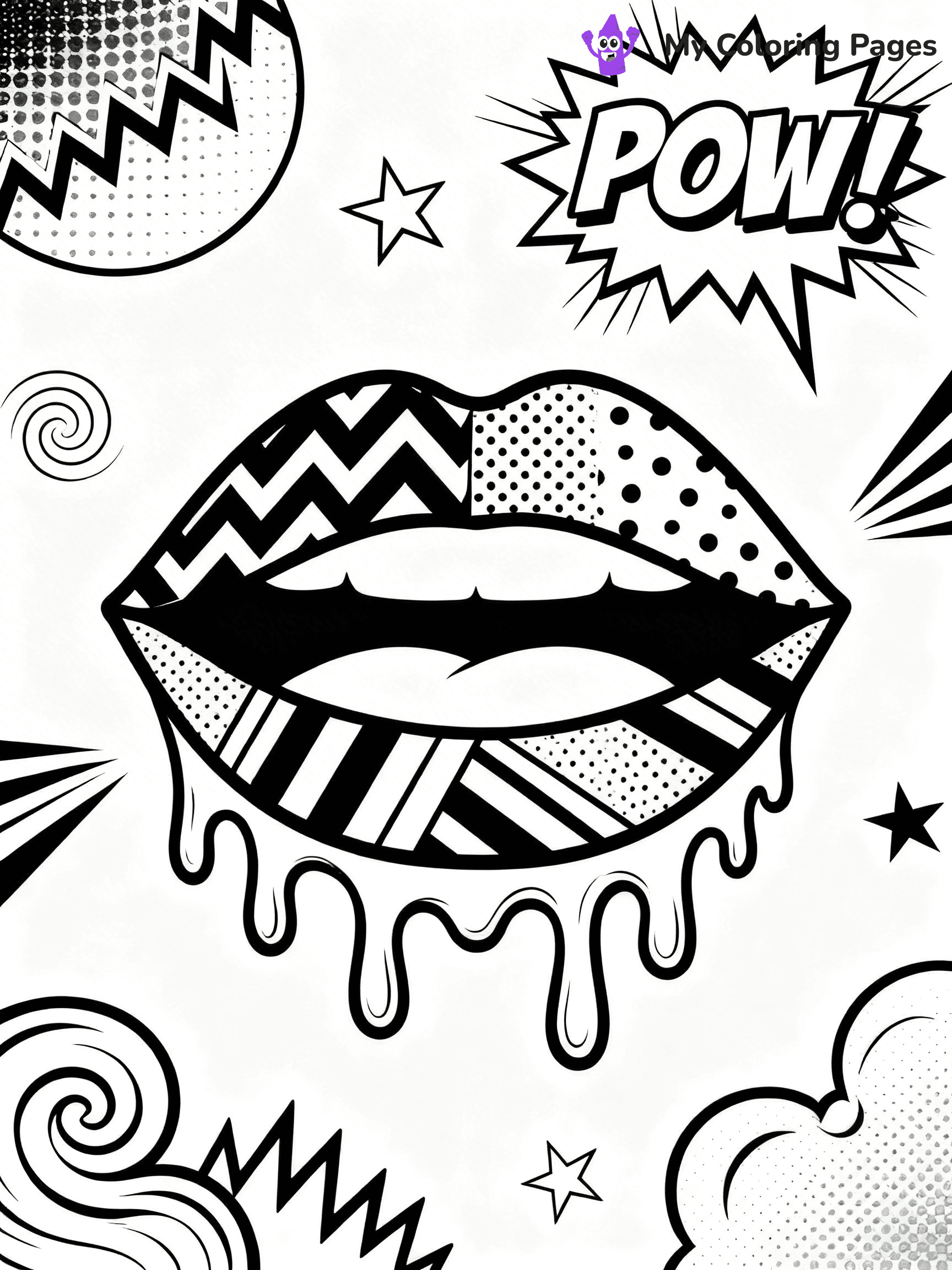 Lip Coloring Pages - 21