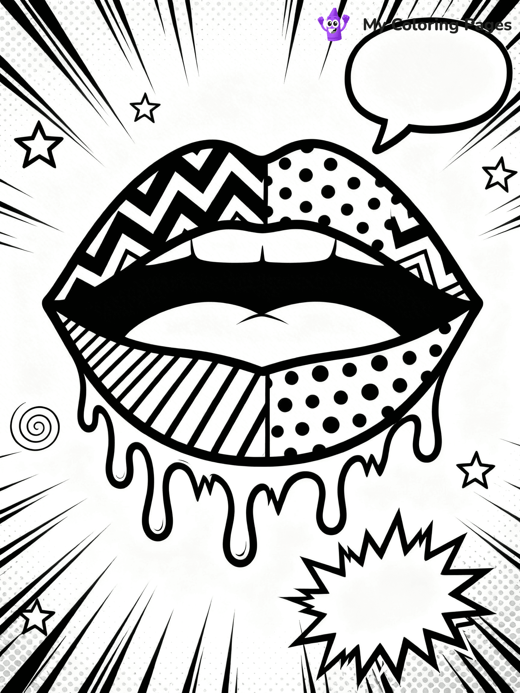 Lip Coloring Pages - 20