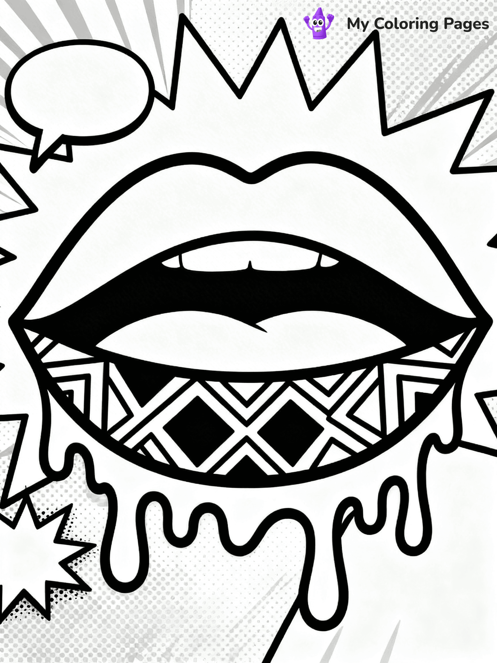 Lip Coloring Pages - 19