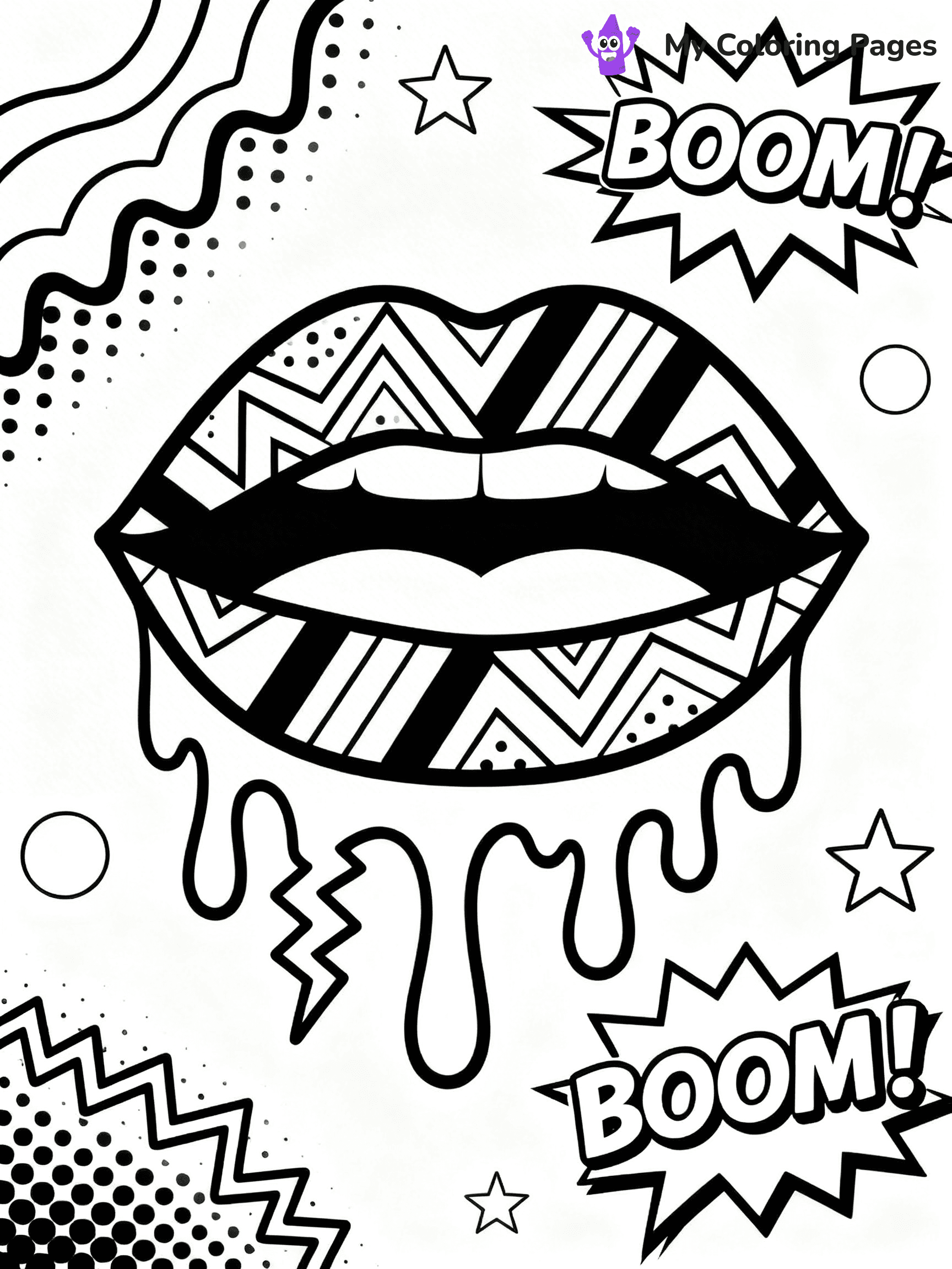 Lip Coloring Pages - 18