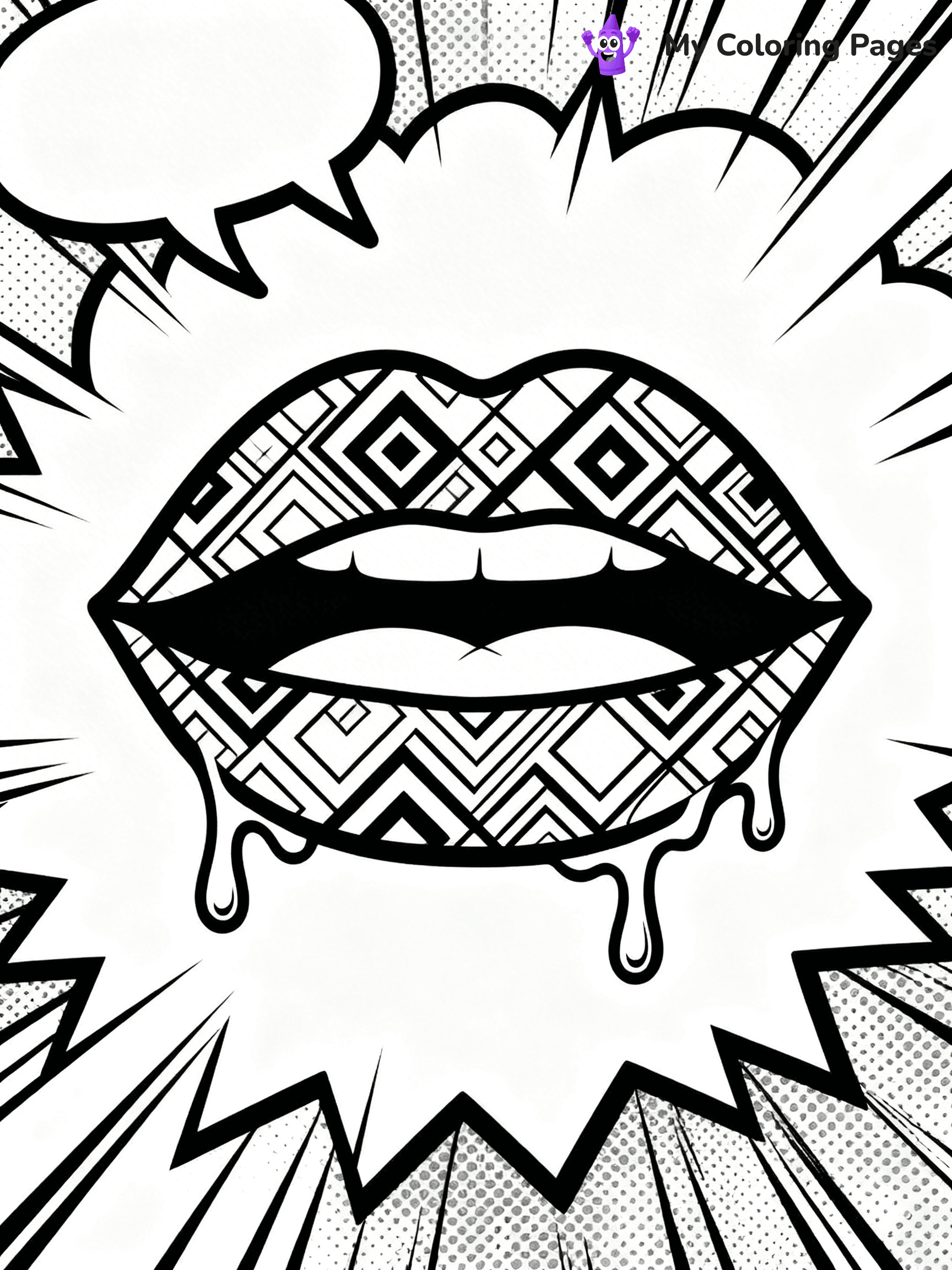 Lip Coloring Pages - 17