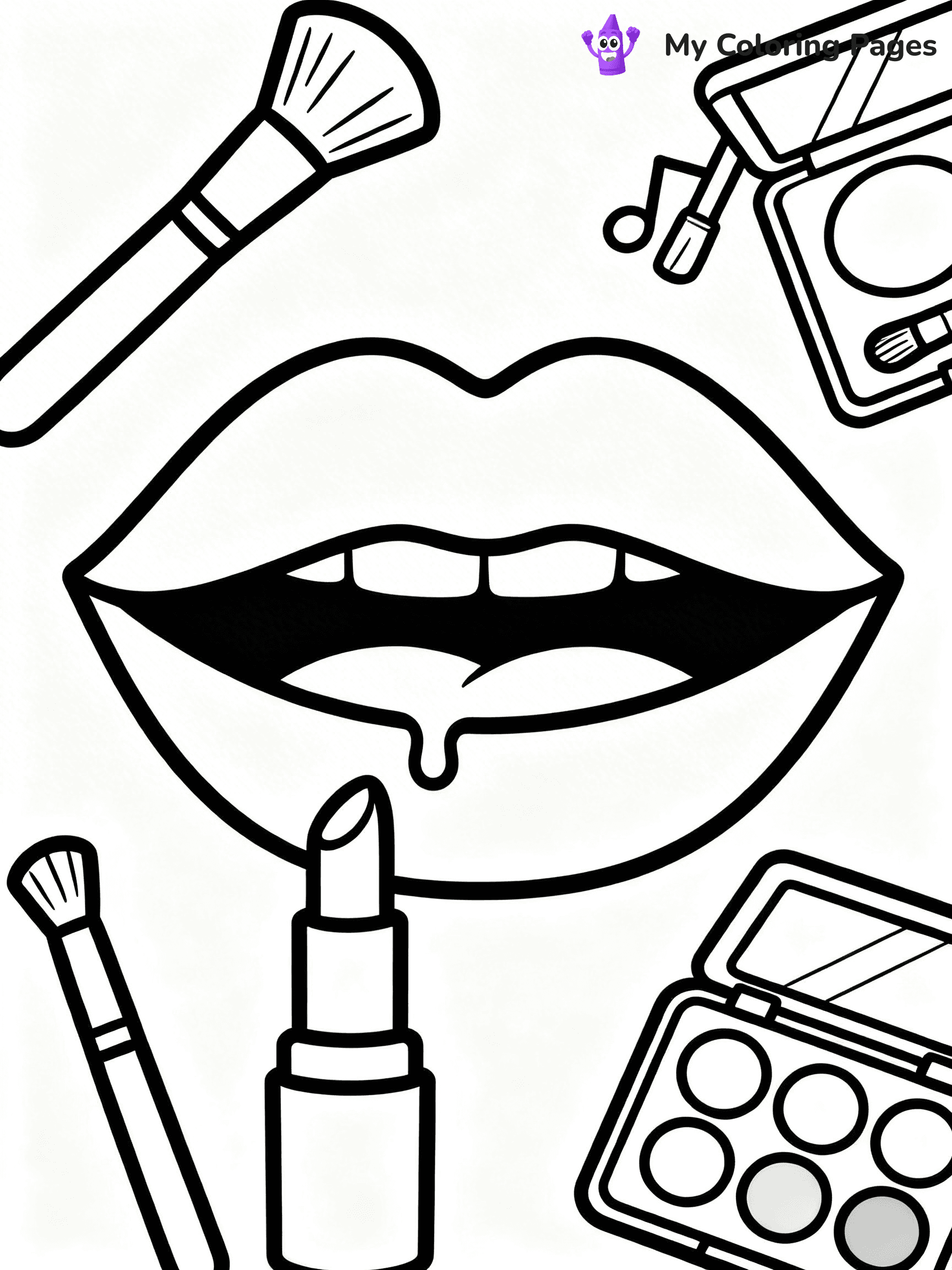Lip Coloring Pages - 12