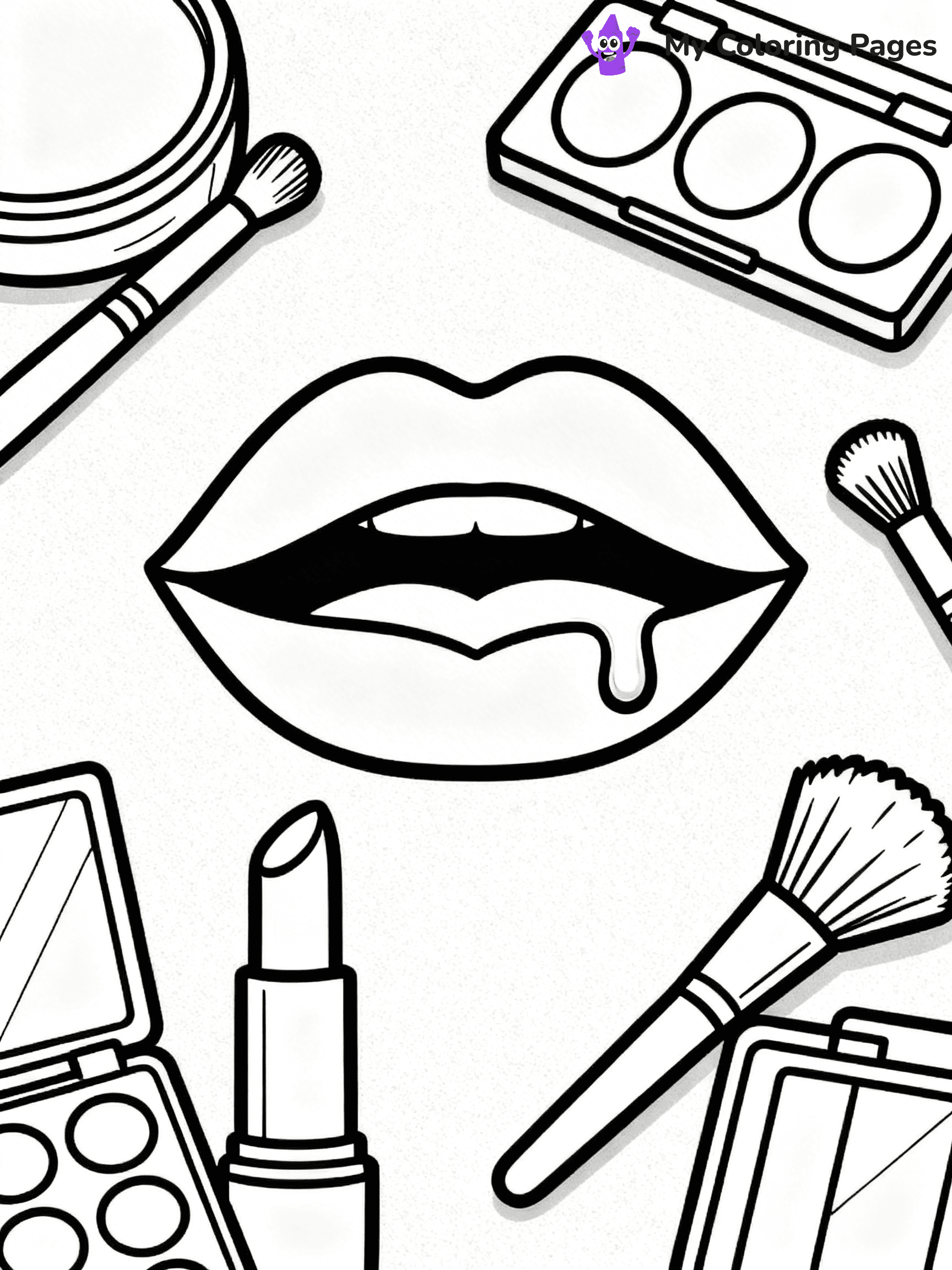 Lip Coloring Pages - 10