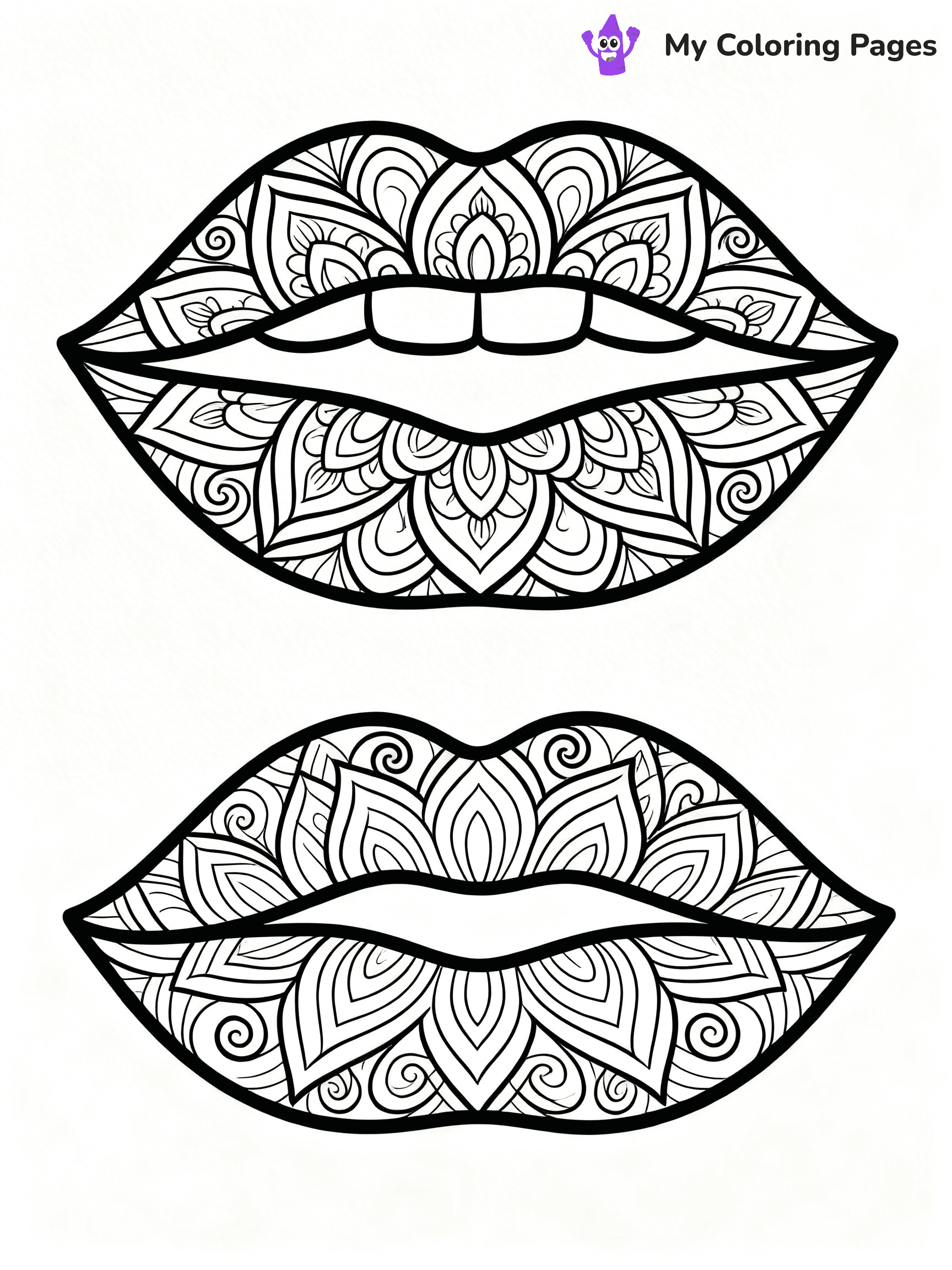 Lip Coloring Pages - 7
