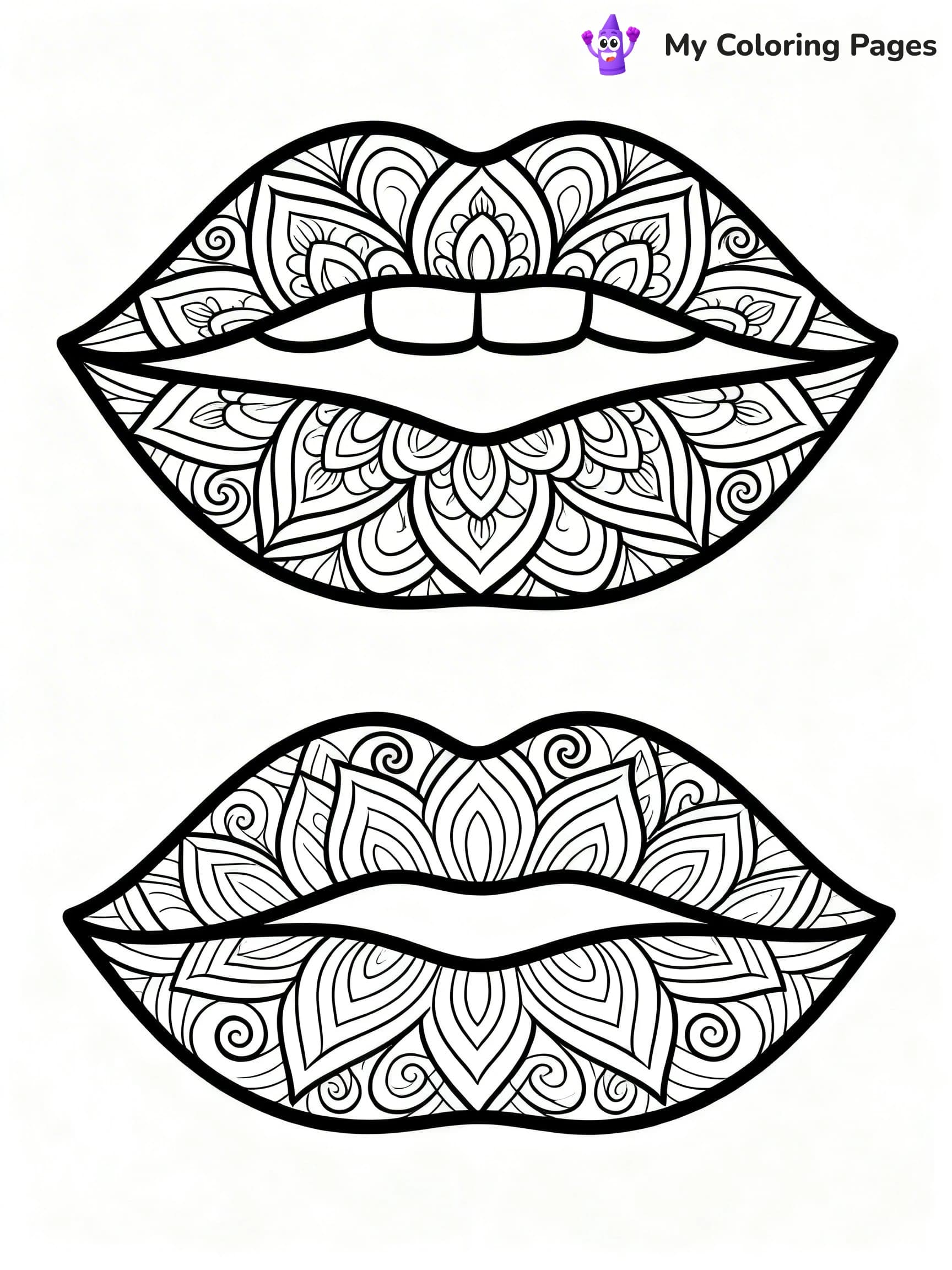 Lip Coloring Pages - 7