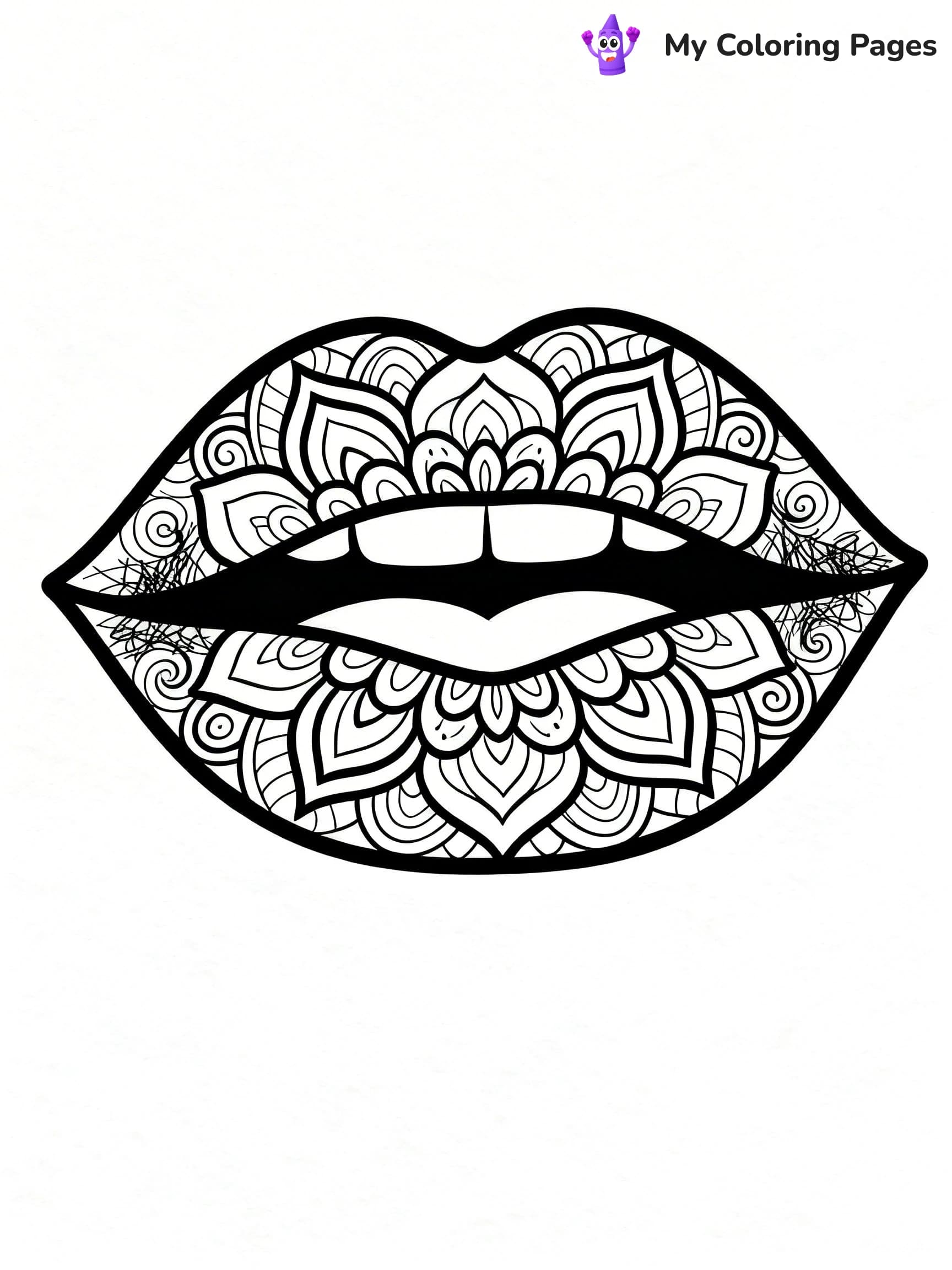 Lip Coloring Pages - 5