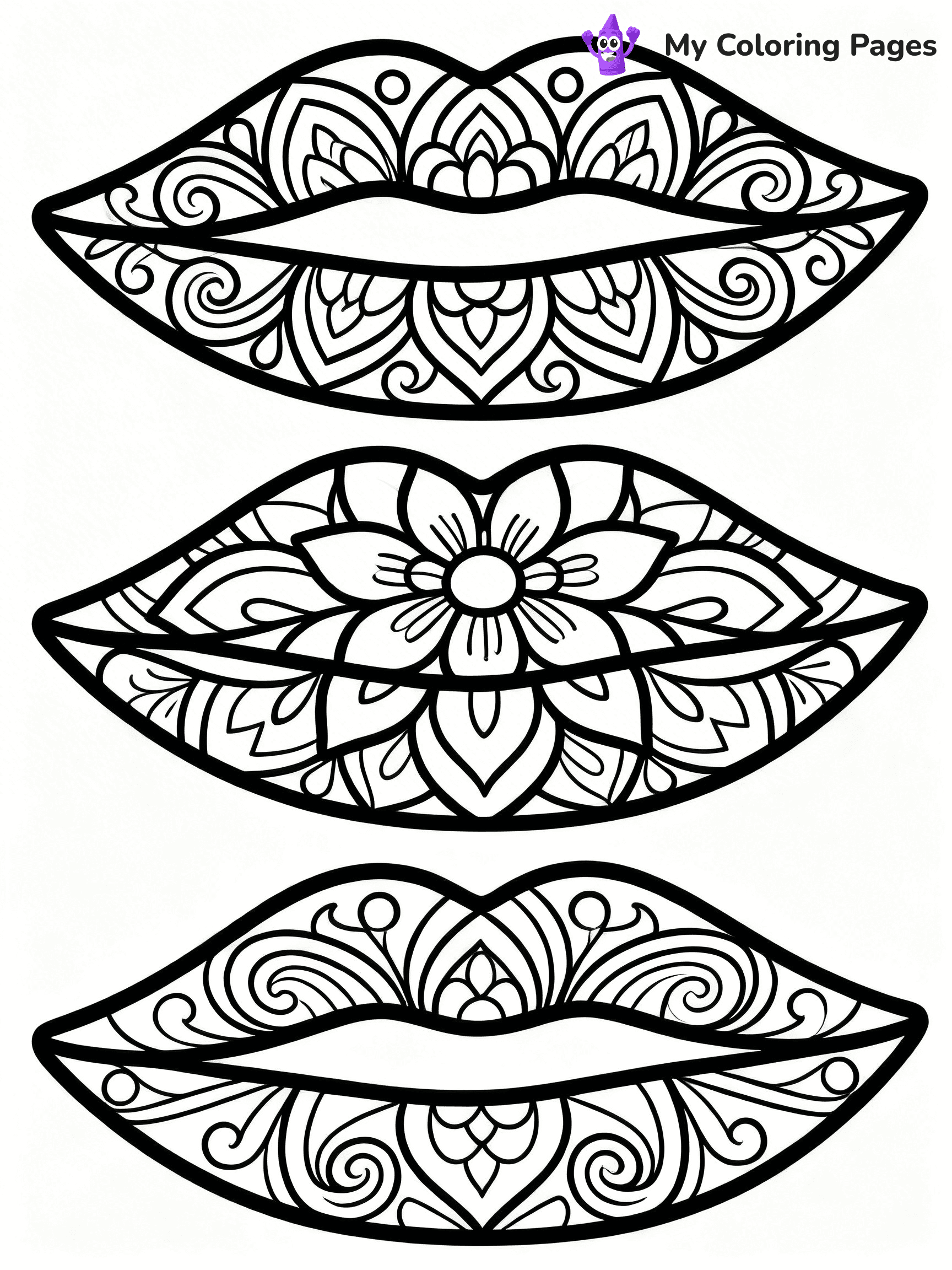 Lip Coloring Pages - 4