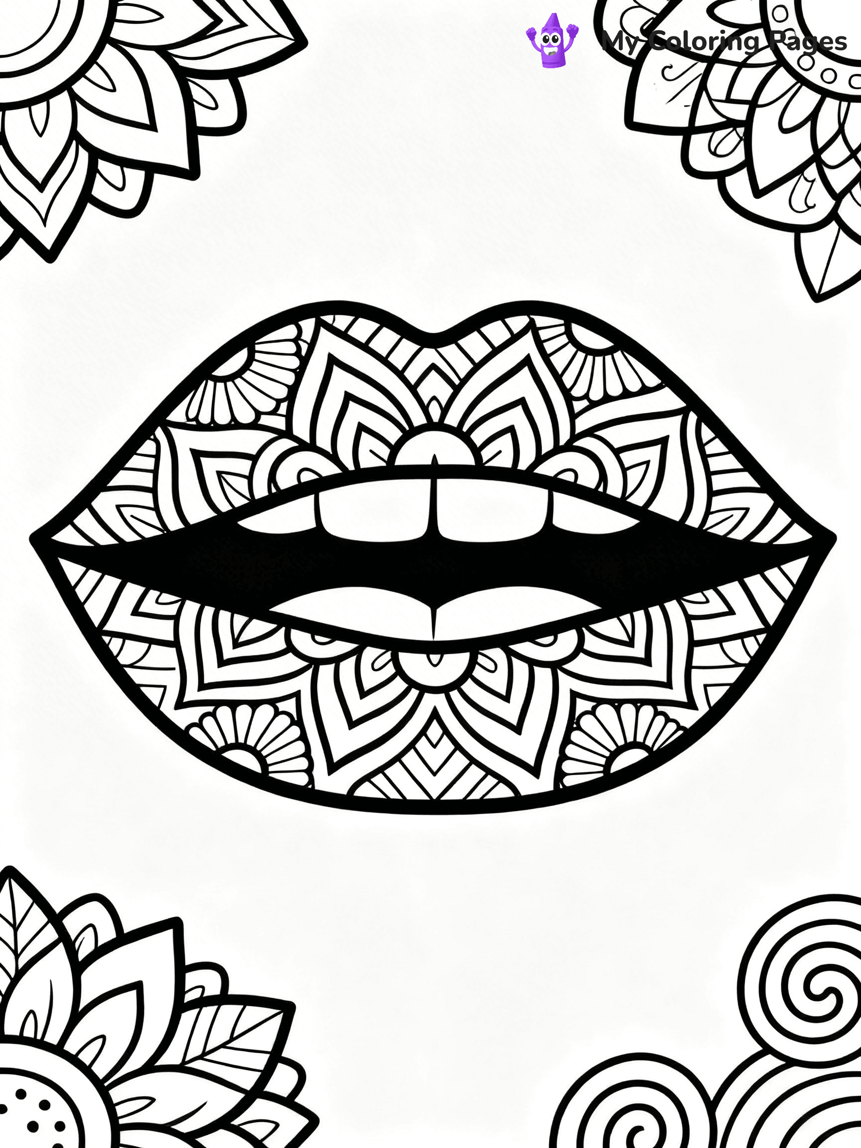 Lip Coloring Pages - 3