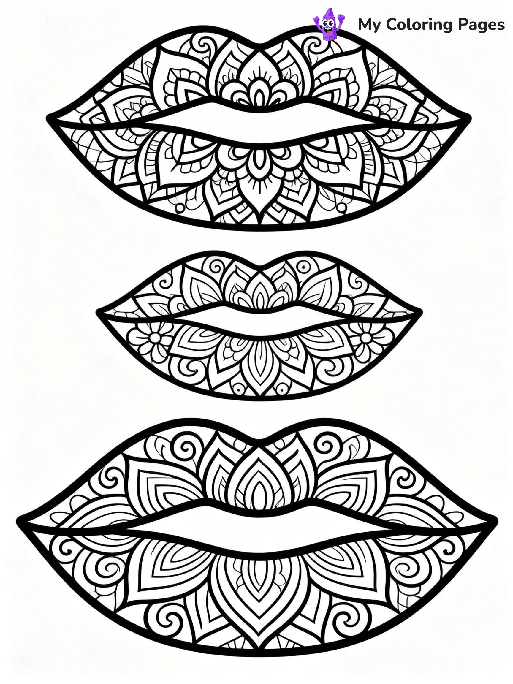 Lip Coloring Pages - 2