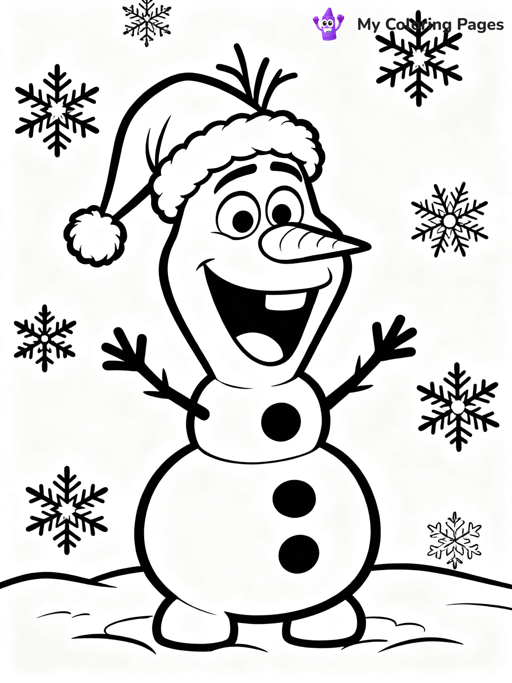 Olaf Coloring Pages - 33