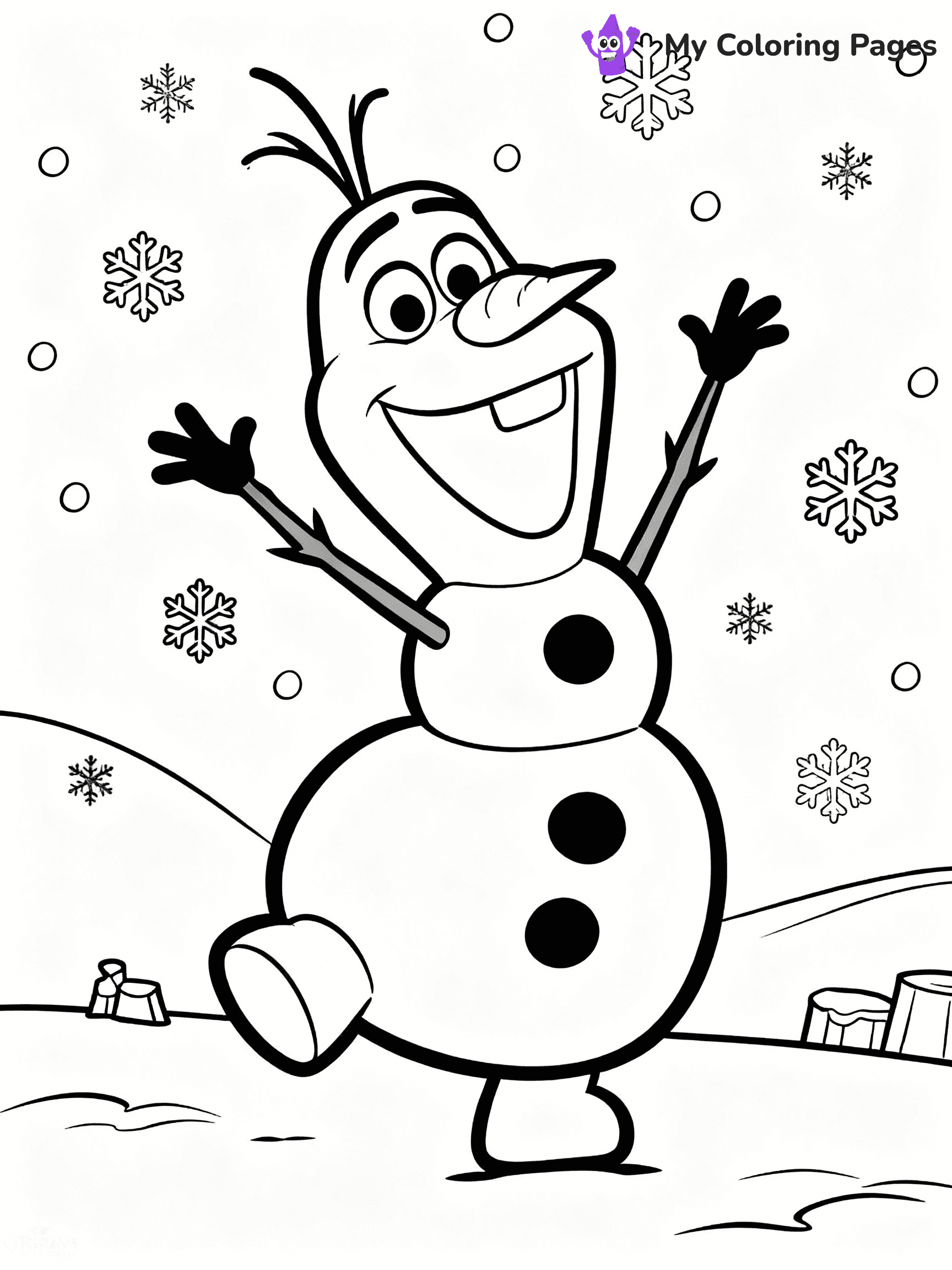 Olaf Coloring Pages - 15