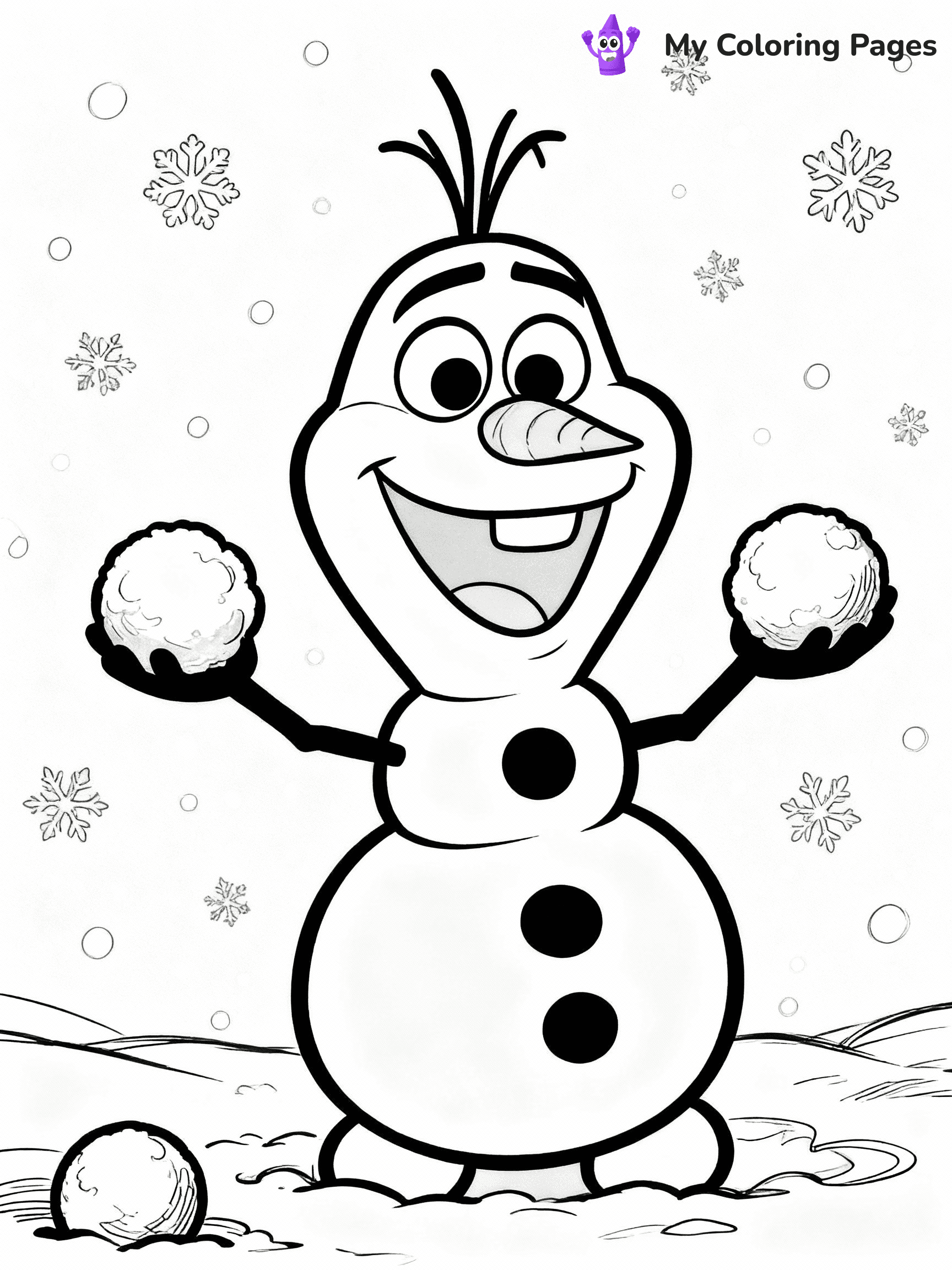 Olaf Coloring Pages - 12