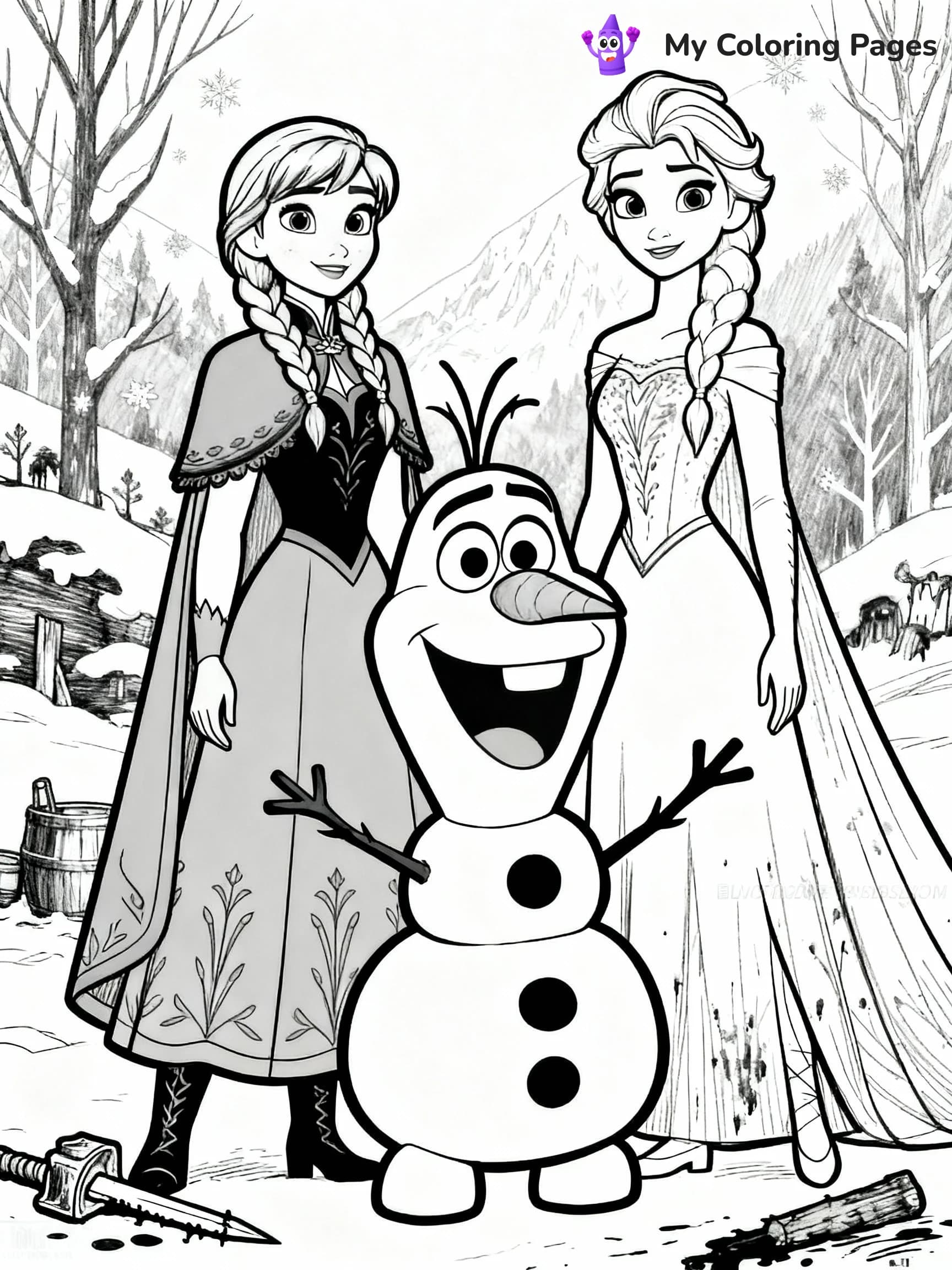 Olaf Coloring Pages - 3