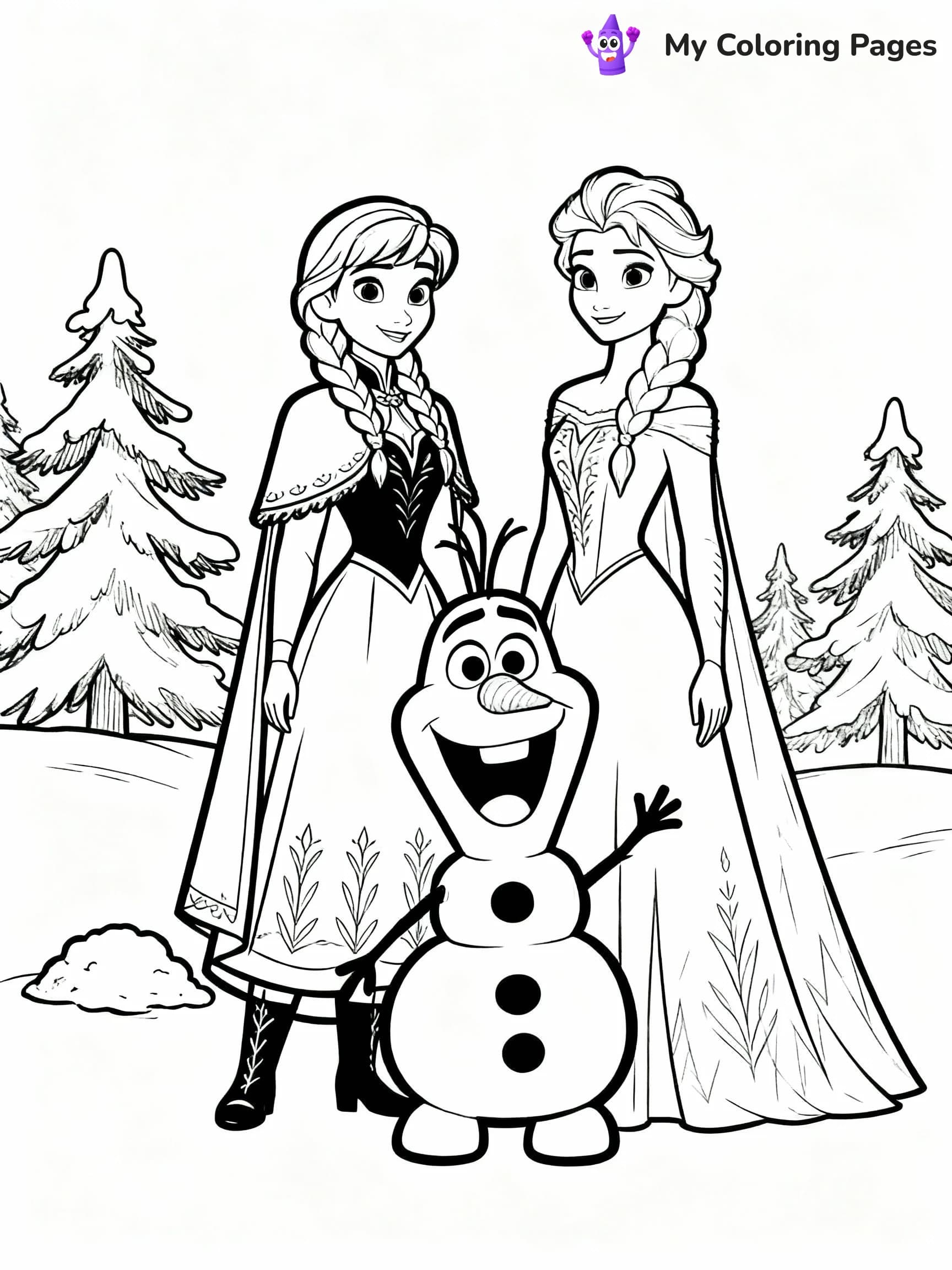 Olaf Coloring Pages - 1