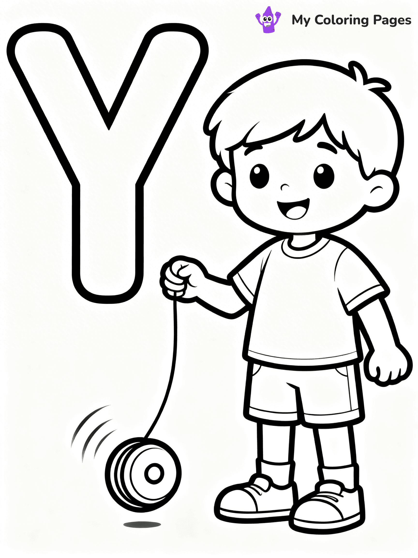 Letter Y Coloring Pages - 2