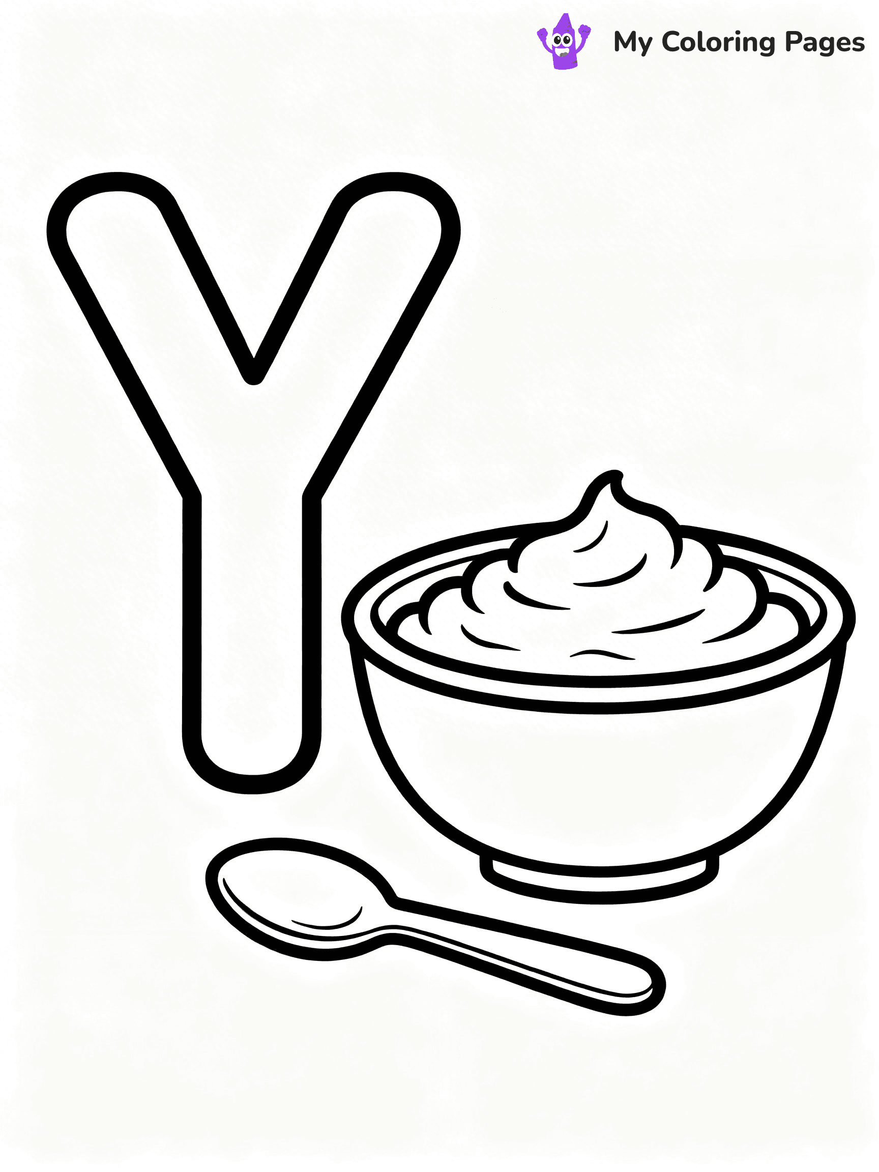 Letter Y Coloring Pages - 1