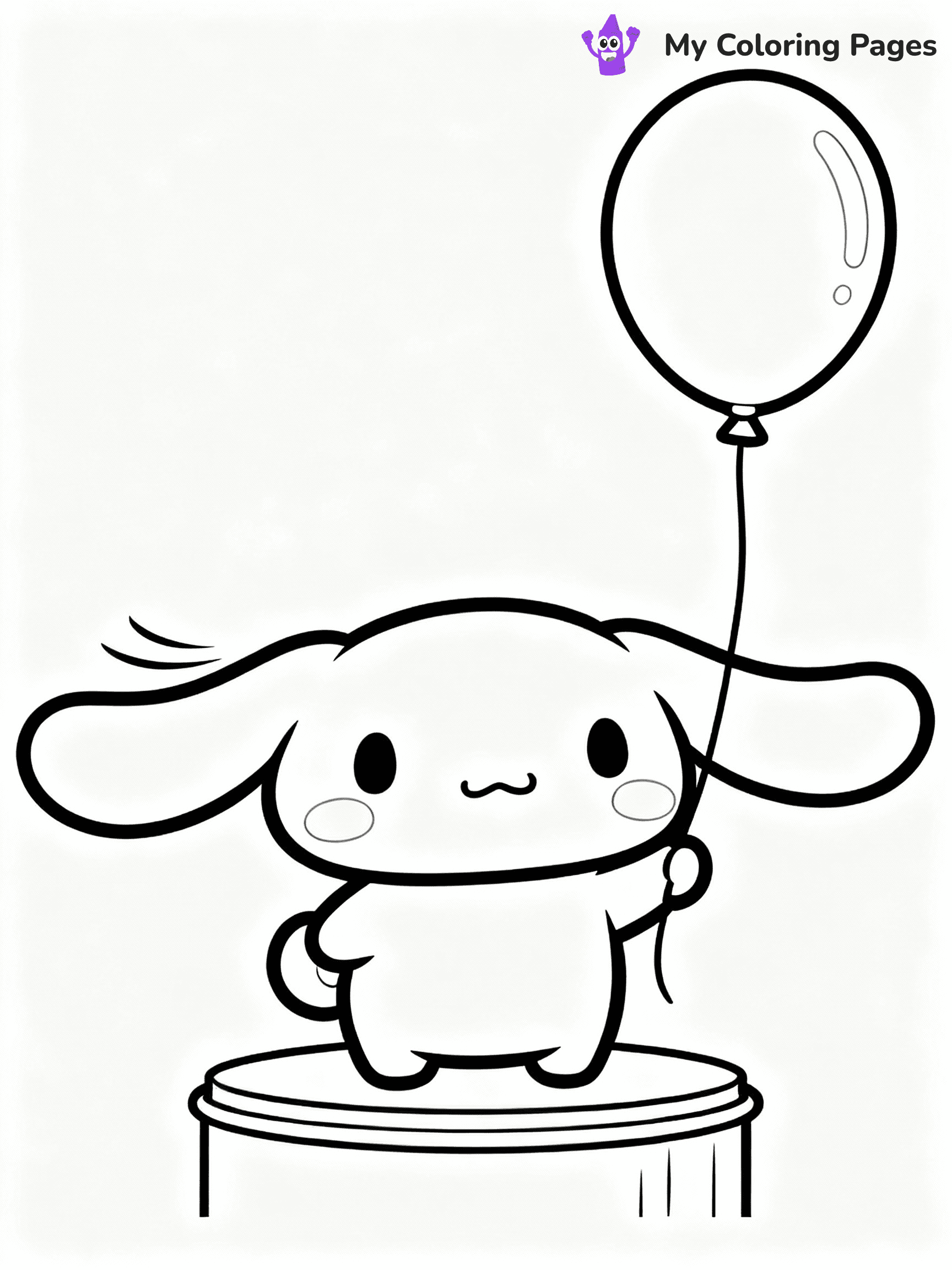 ⚠️ CRITICAL REQUIREMENT - ABSOLUTE BLACK AND WHITE ONLY ⚠️
This MUST be a BLACK AND WHITE line drawing ONLY. NO COLORS whatsoever.
- ONLY pure black lines (#000000) on pure white background (#FFFFFF)
- ABSOLUTELY NO colors, NO shading, NO gradients, NO grayscale
- If there are ANY colors in the output, the image is REJECTED
- This is a COLORING PAGE - meant to be COLORED IN by children
- The output must be UNCOLORED line art ready for coloring
⚠️ SUBJECT TO DRAW: Cinnamoroll from Cinnamoroll holding a balloon, ears flapping in the wind. Important: PURE OUTLINES. NO FILLS, COLOR, SHADING, OR GREYSCALE. WHITE BACKGROUND.
(REMEMBER: Output must be BLACK AND WHITE line art only, NOT colored!)
# Flat, Friendly Cartoon Line-Art Coloring Page
You are generating a **pure black-and-white binary image** of a child-friendly cartoon scene combining characters and background scenery in one cohesive composition.
## Rendering Rules (Strict)
- Only two colors: pure black (#000000) outlines and pure white (#FFFFFF) background.
- No grayscale, shading, gradients, tints, fills, transparency, or partial pixels.
- No antialiasing or blended edges; every pixel is 100% black or white.
- No solid black fills inside shapes — all areas inside outlines must remain white.
- No dark clothing areas or filled tone blocks; all garments outlined only.
- No shadows, textures, lighting, or tonal variations.
- Must look like flat binary vector line-art for coloring pages.
## Drawing & Composition
- **Medium, consistent line weight**; clean closed outlines easy to color inside.
- **Flat, simple, child-friendly design** — no realism or 3D depth.
- Characters are **grounded on a surface**, centered and large.
- **Balanced composition** with clear silhouettes and minimal props.
## Scenery & Style
- Landmarks (e.g., mosque, CN Tower) and scenery (trees, benches, waves) drawn with **black outlines only.**
- For real-world figures, teams, or places, show accurate details using only black outlines—no text or logos. Use distinctive uniform patterns, abstract symbols, and landmark silhouettes to convey identity.
- Keep **consistent perspective**; no floating elements.
- **Style:** whimsical **Doodle Art Alley** — rounded, friendly outlines.
- May adapt shapes from **Crayola, Disney, Peppa Pig, Cocomelon** — *by shape only, never color.*
- Final output: **flat, crisp, binary (#000000/#FFFFFF)**, **no filled color or background text.**
EXTREMELYE IMPORTANT:
- PURE BINARY LINE-ART; NO FILLS (HAIR/CLOTHES/SKIN), SHADING, OR GREY.
- NO SHADING, COLOR. MUST BE WHITE BACKGROUND.
⚠️ FINAL REMINDER: Draw the subject "Cinnamoroll from Cinnamoroll holding a balloon, ears flapping in the wind. Important: PURE OUTLINES. NO FILLS, COLOR, SHADING, OR GREYSCALE. WHITE BACKGROUND." as BLACK AND WHITE line art. Zero colors in output.