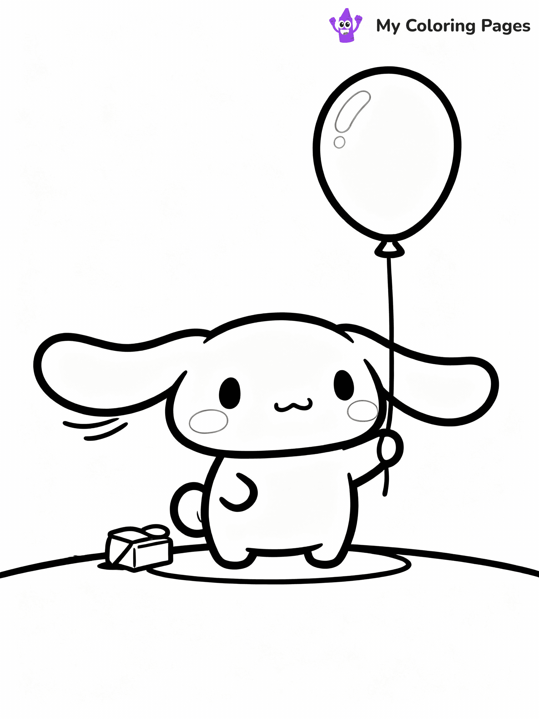 ⚠️ CRITICAL REQUIREMENT - ABSOLUTE BLACK AND WHITE ONLY ⚠️
This MUST be a BLACK AND WHITE line drawing ONLY. NO COLORS whatsoever.
- ONLY pure black lines (#000000) on pure white background (#FFFFFF)
- ABSOLUTELY NO colors, NO shading, NO gradients, NO grayscale
- If there are ANY colors in the output, the image is REJECTED
- This is a COLORING PAGE - meant to be COLORED IN by children
- The output must be UNCOLORED line art ready for coloring
⚠️ SUBJECT TO DRAW: Cinnamoroll from Cinnamoroll holding a balloon, ears flapping in the wind. Important: PURE OUTLINES. NO FILLS, COLOR, SHADING, OR GREYSCALE. WHITE BACKGROUND.
(REMEMBER: Output must be BLACK AND WHITE line art only, NOT colored!)
# Flat, Friendly Cartoon Line-Art Coloring Page
You are generating a **pure black-and-white binary image** of a child-friendly cartoon scene combining characters and background scenery in one cohesive composition.
## Rendering Rules (Strict)
- Only two colors: pure black (#000000) outlines and pure white (#FFFFFF) background.
- No grayscale, shading, gradients, tints, fills, transparency, or partial pixels.
- No antialiasing or blended edges; every pixel is 100% black or white.
- No solid black fills inside shapes — all areas inside outlines must remain white.
- No dark clothing areas or filled tone blocks; all garments outlined only.
- No shadows, textures, lighting, or tonal variations.
- Must look like flat binary vector line-art for coloring pages.
## Drawing & Composition
- **Medium, consistent line weight**; clean closed outlines easy to color inside.
- **Flat, simple, child-friendly design** — no realism or 3D depth.
- Characters are **grounded on a surface**, centered and large.
- **Balanced composition** with clear silhouettes and minimal props.
## Scenery & Style
- Landmarks (e.g., mosque, CN Tower) and scenery (trees, benches, waves) drawn with **black outlines only.**
- For real-world figures, teams, or places, show accurate details using only black outlines—no text or logos. Use distinctive uniform patterns, abstract symbols, and landmark silhouettes to convey identity.
- Keep **consistent perspective**; no floating elements.
- **Style:** whimsical **Doodle Art Alley** — rounded, friendly outlines.
- May adapt shapes from **Crayola, Disney, Peppa Pig, Cocomelon** — *by shape only, never color.*
- Final output: **flat, crisp, binary (#000000/#FFFFFF)**, **no filled color or background text.**
EXTREMELYE IMPORTANT:
- PURE BINARY LINE-ART; NO FILLS (HAIR/CLOTHES/SKIN), SHADING, OR GREY.
- NO SHADING, COLOR. MUST BE WHITE BACKGROUND.
⚠️ FINAL REMINDER: Draw the subject "Cinnamoroll from Cinnamoroll holding a balloon, ears flapping in the wind. Important: PURE OUTLINES. NO FILLS, COLOR, SHADING, OR GREYSCALE. WHITE BACKGROUND." as BLACK AND WHITE line art. Zero colors in output.