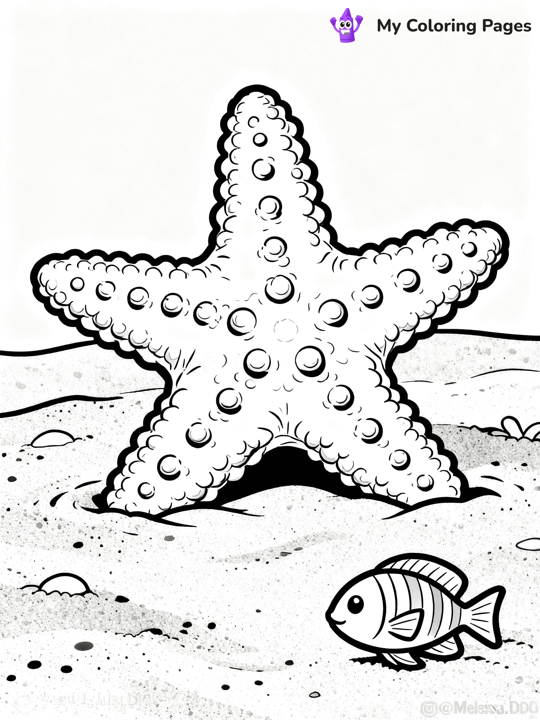Starfish Coloring Pages - 16