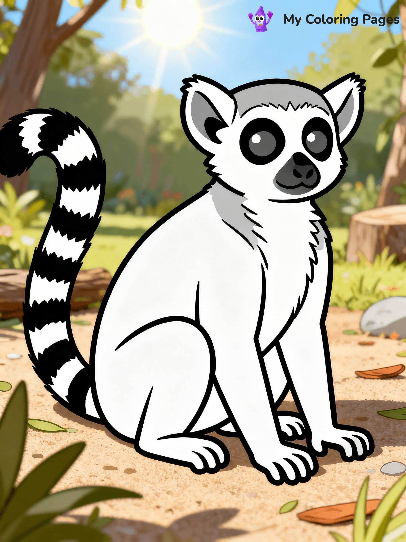Lemur Coloring Pages - 9