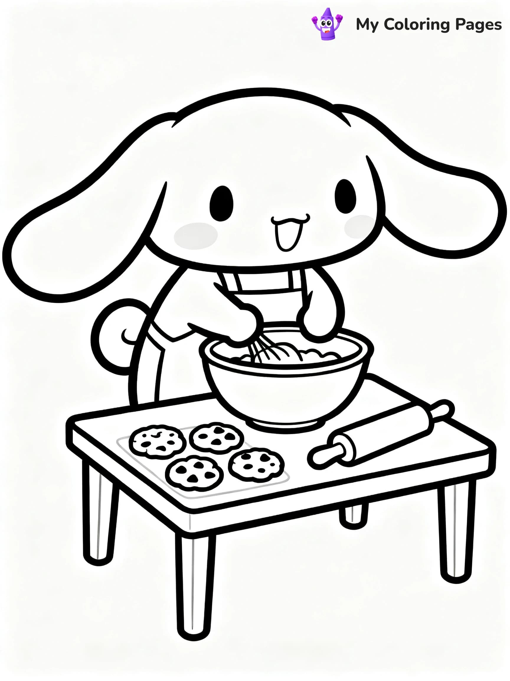 Hello Kitty Cooking Coloring Pages - 24