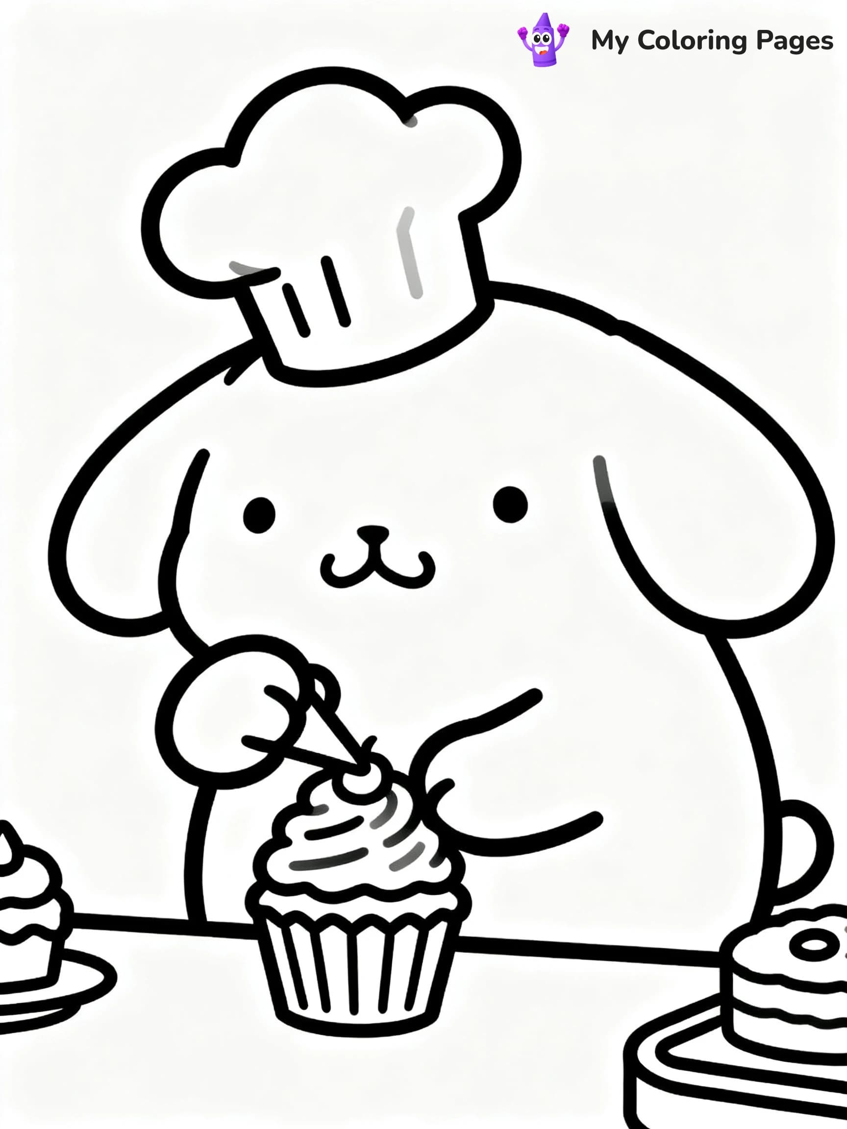 Hello Kitty Cooking Coloring Pages - 21