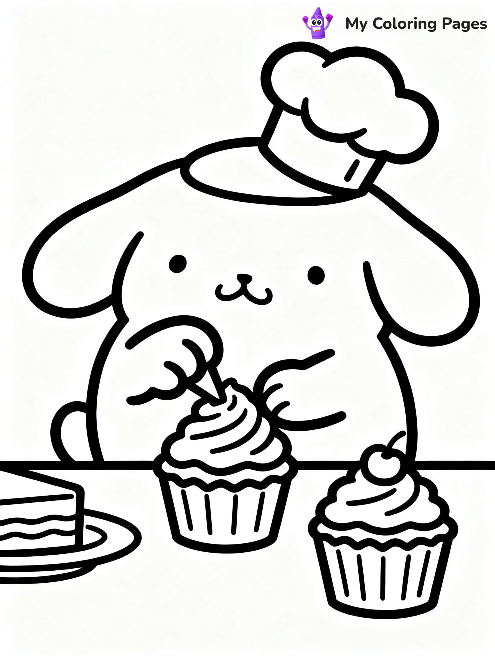 Hello Kitty Cooking Coloring Pages - 20